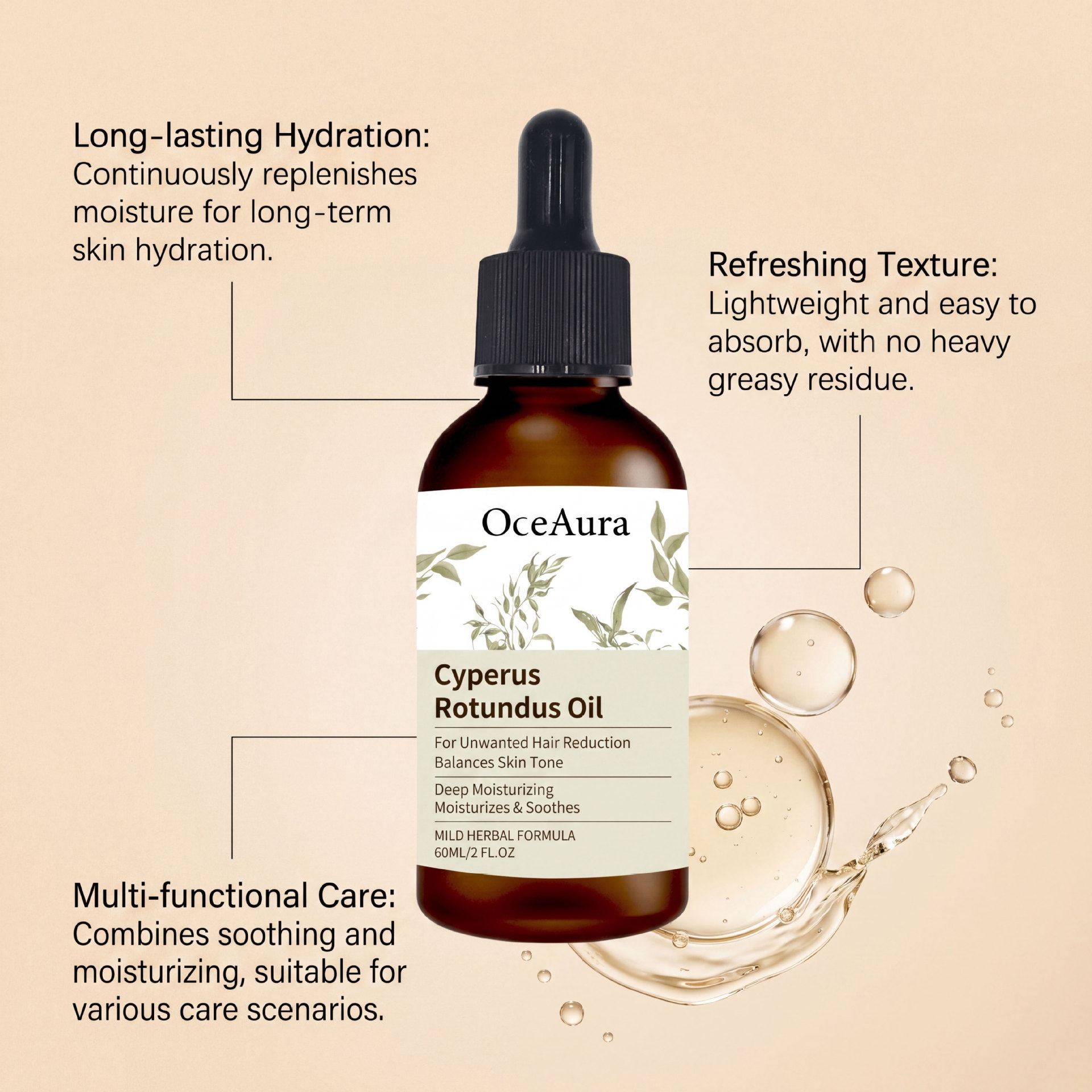 Nutgrass Comfort Oil For Skin Nourishing Smoothing And Gentle Post Hair Removal Care