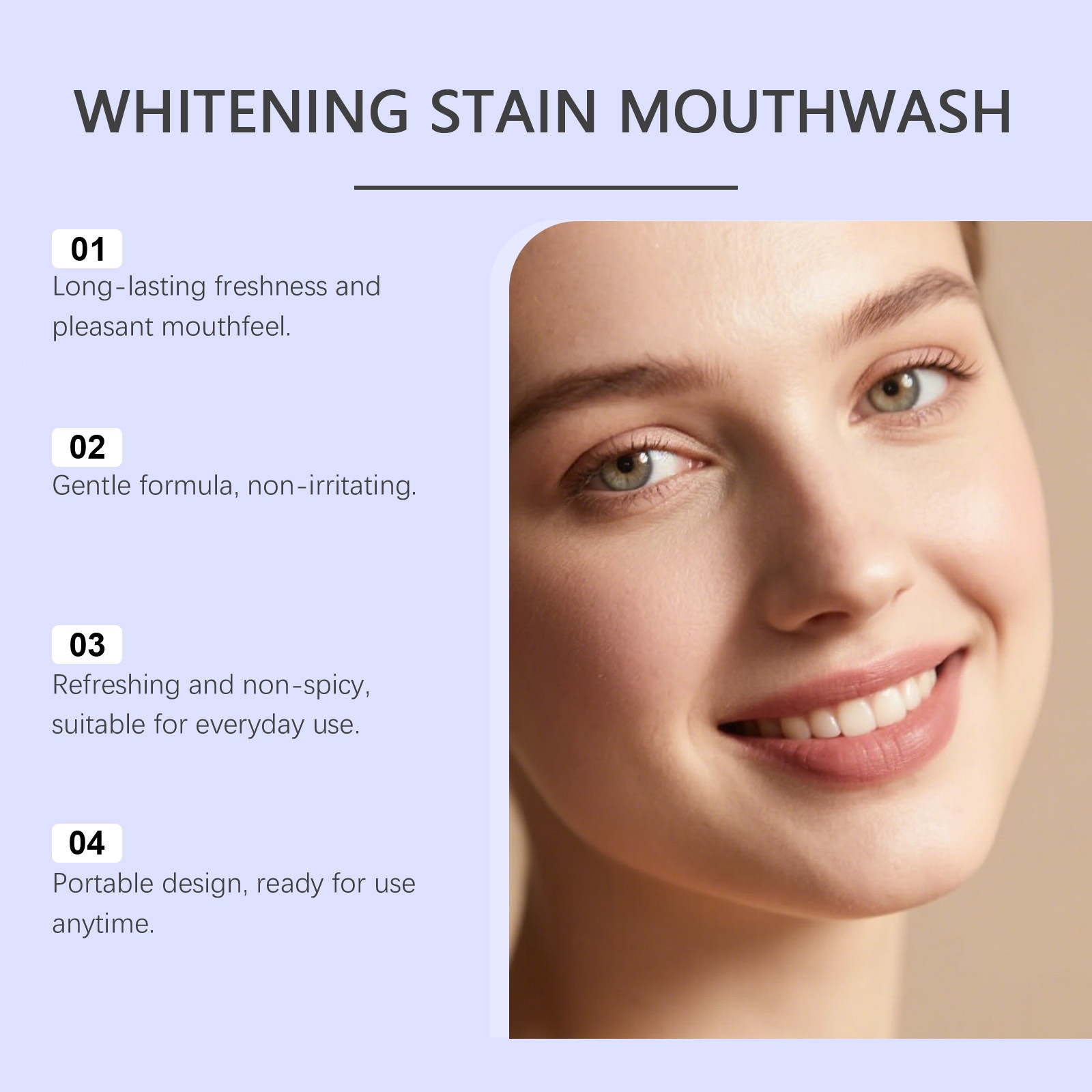 Daily Mouthwash Portable Oral Care Mild Cleansing Fresh Breath for Home Use