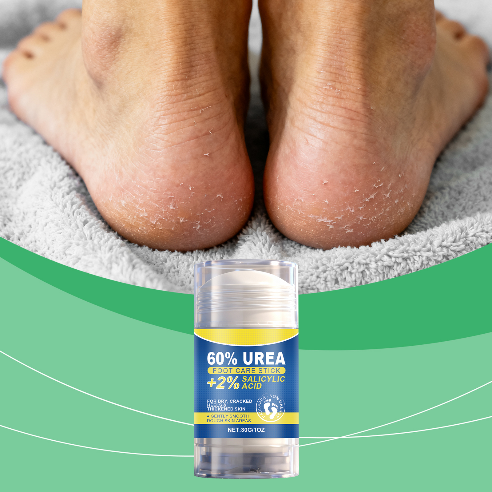 Foot Moisturizing Cream Stick Mild Nourishing Hydrating Care Non Sticky Soft Skin For Foot Area