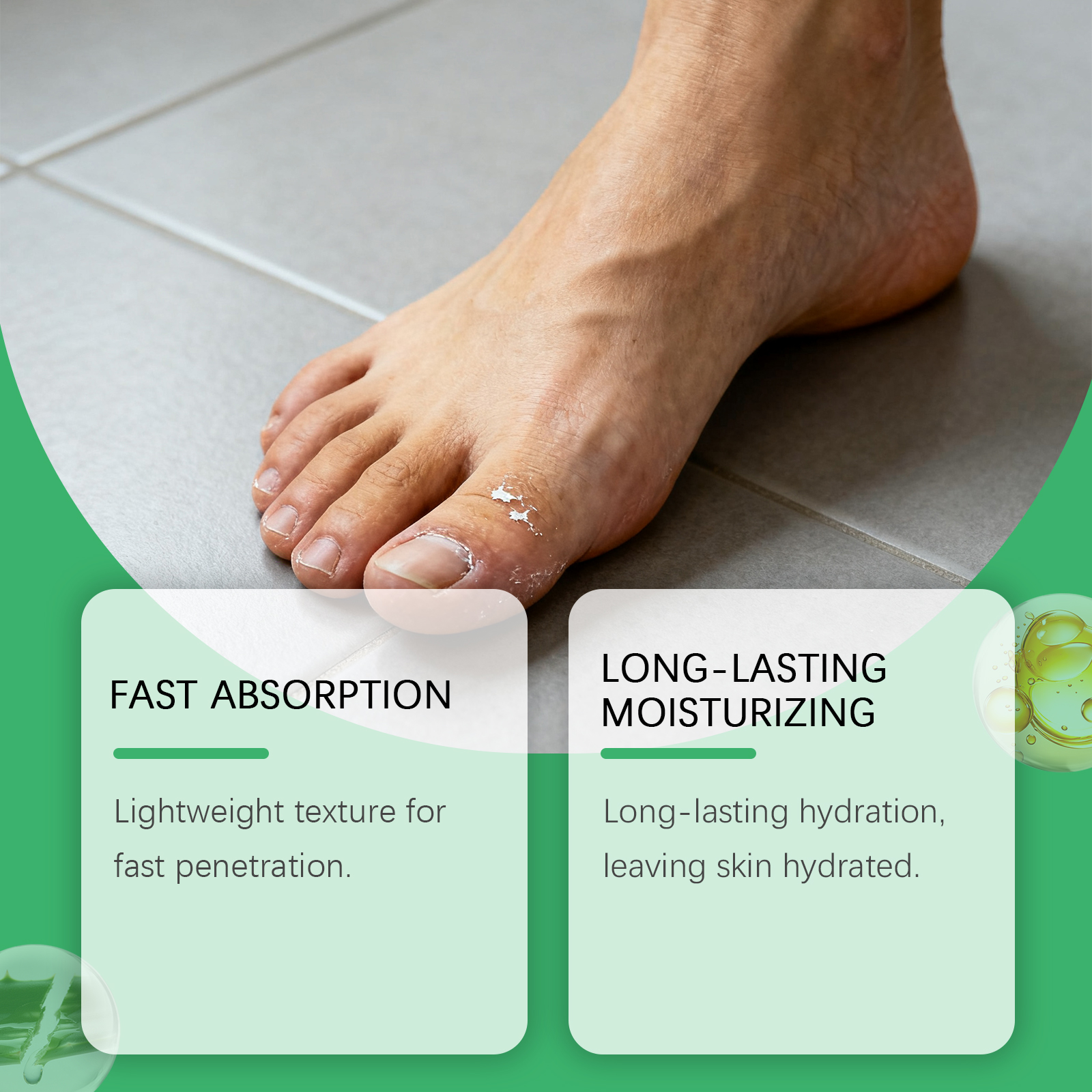 Foot Moisturizing Cream Stick Mild Nourishing Hydrating Care Non Sticky Soft Skin For Foot Area