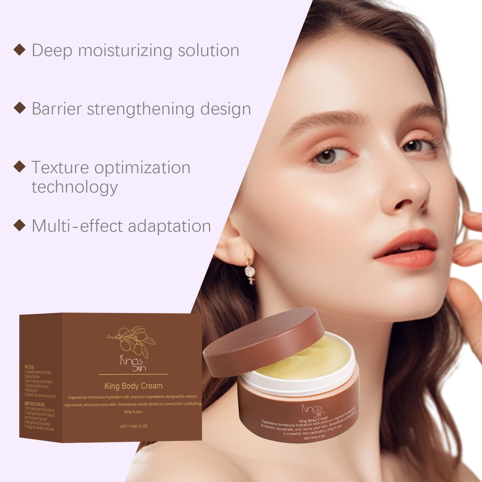Shea Butter Moisturizing Cream Hydrating Nourishing Soft Refreshing For Dry Full Body Skin Daily Care Lotion