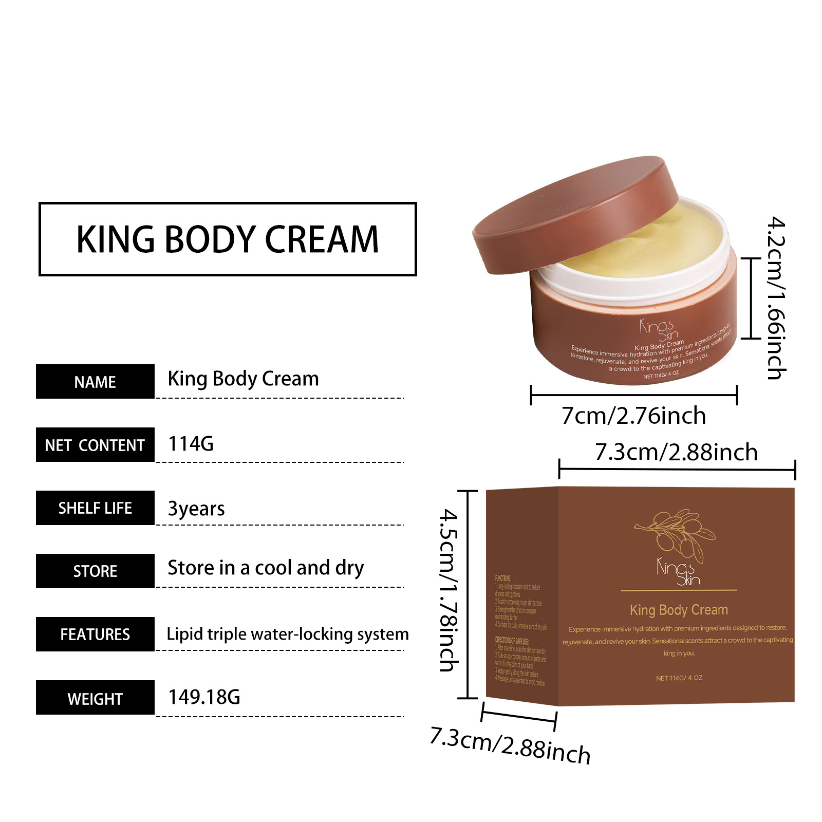 Shea Butter Moisturizing Cream Hydrating Nourishing Soft Refreshing For Dry Full Body Skin Daily Care Lotion