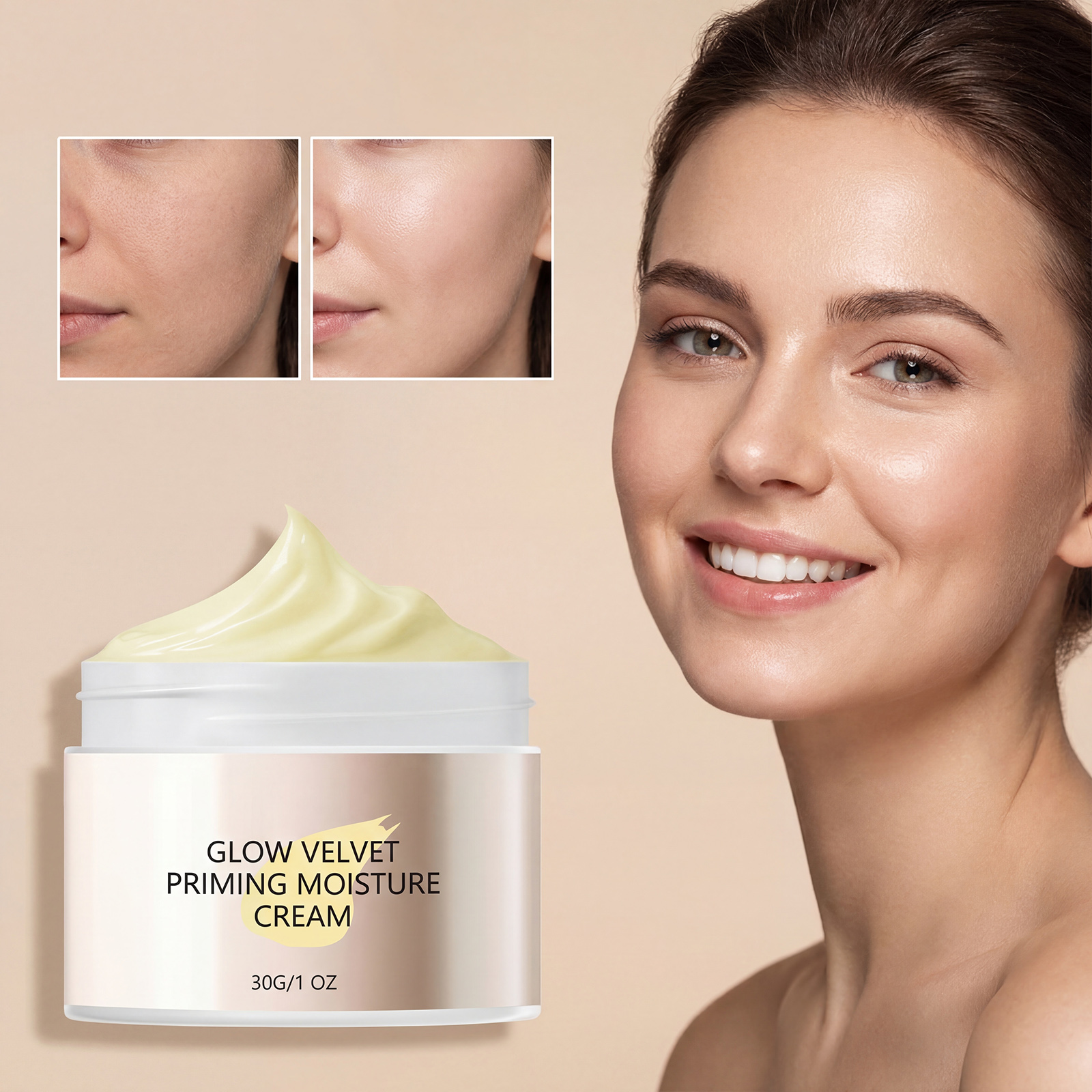 Velvet Glossy Primer Moisturizing Cream Gentle Care Skin Fit Foundation Clear Hydrating Fresh Non Sticky Facial Makeup Base