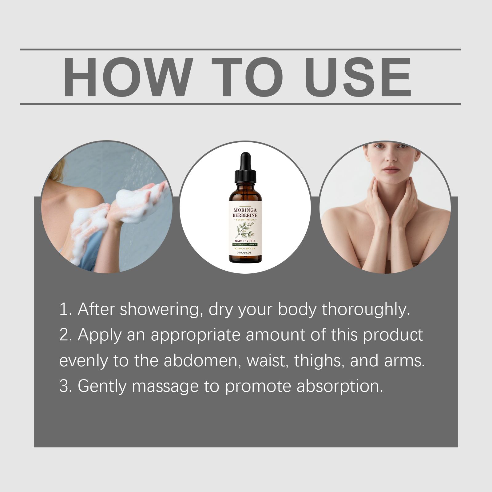 Plant Nourishing Essential Oil Natural Ingredient Silky Smooth Hydrating Soften Skin Daily Body Care Liquid
