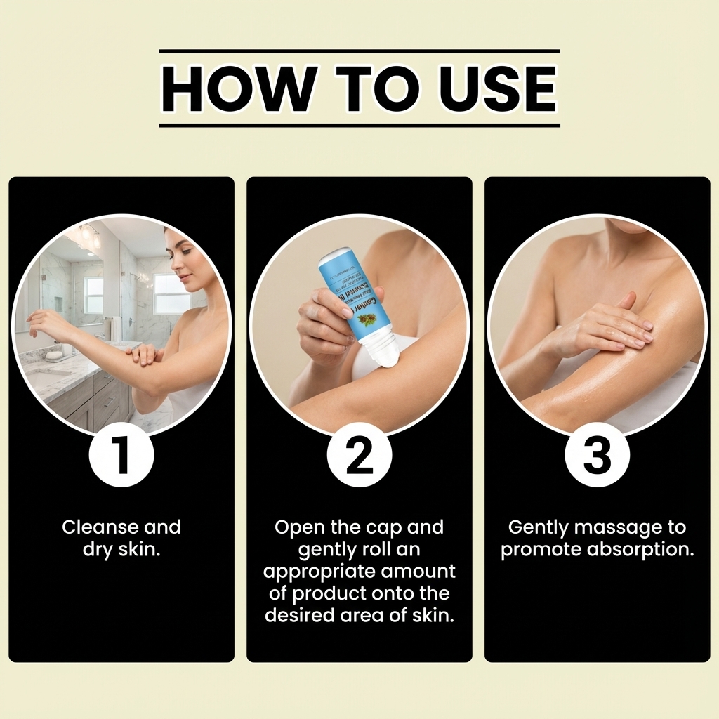 Body Roller Essential Oil Moisturizing Nourishing Light Smooth Quick Absorbent Gentle Daily Body Skin Care