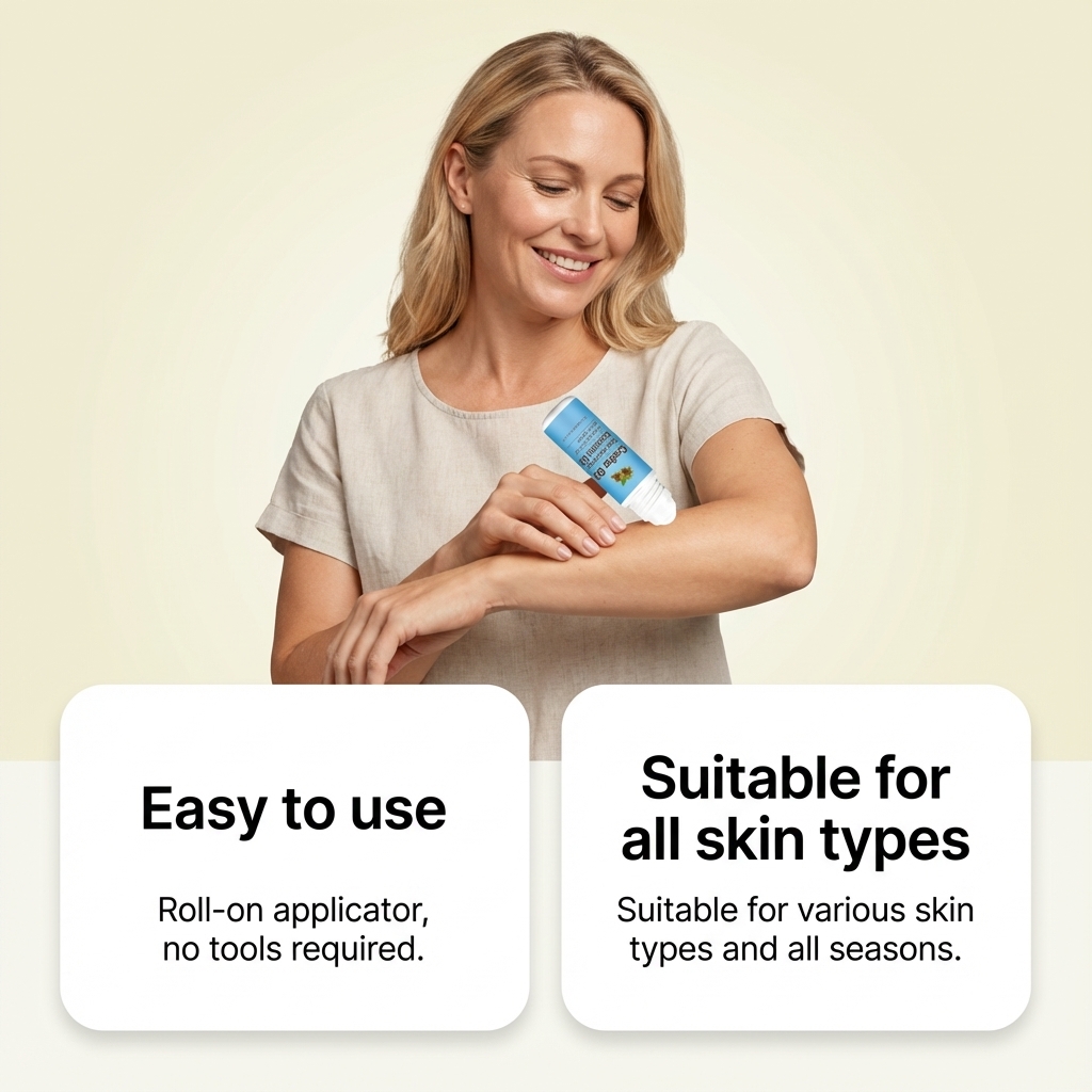 Body Roller Essential Oil Moisturizing Nourishing Light Smooth Quick Absorbent Gentle Daily Body Skin Care