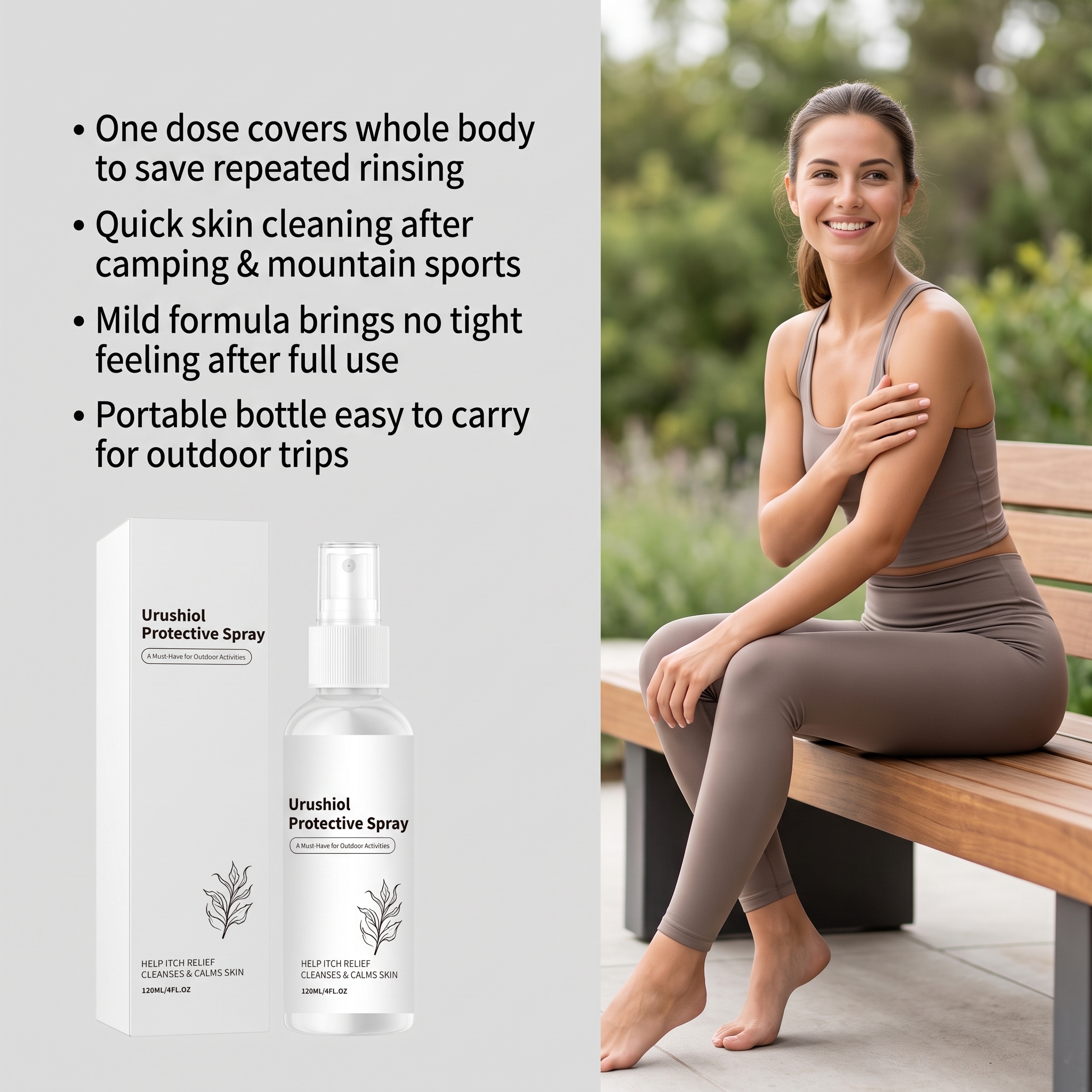 Skin Cleansing Spray Mild Moisturizing Portable For Body Skin Outdoor Activity Daily Protection