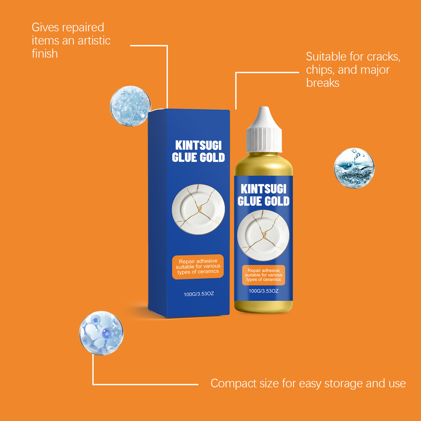 Kintsugi Glue Household Multipurpose Repair Adhesive For Porcelain Ceramic Tableware Crack Bond Fix Decoration