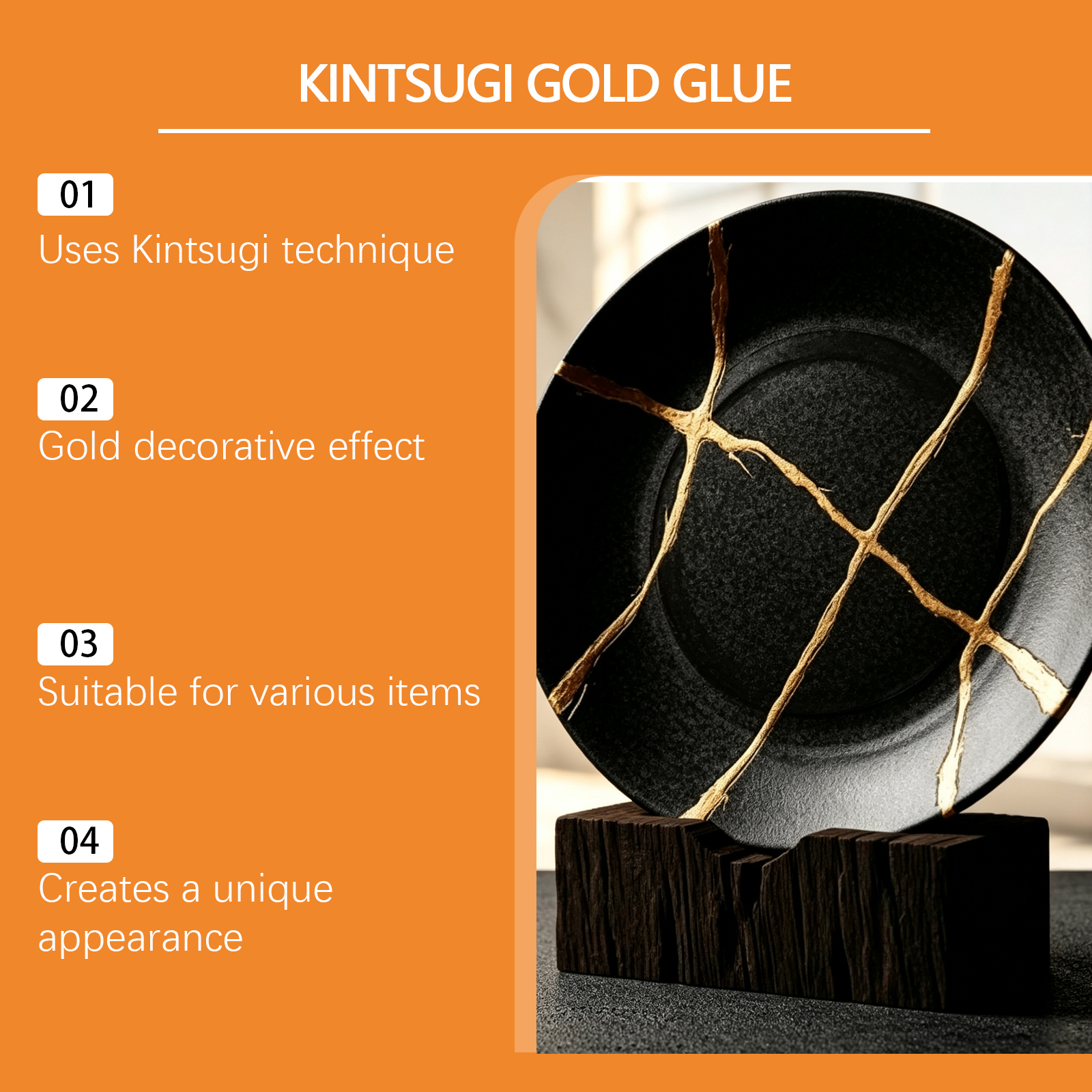 Kintsugi Glue Household Multipurpose Repair Adhesive For Porcelain Ceramic Tableware Crack Bond Fix Decoration