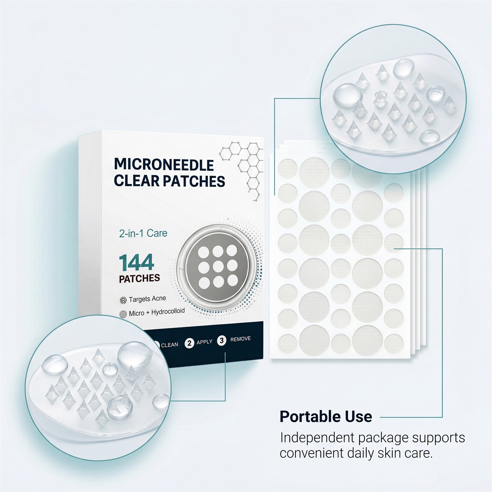 Acne Clear Patch Ultra Thin Invisible Breathable Natural Mild Cleansing Smoothing Facial Skin