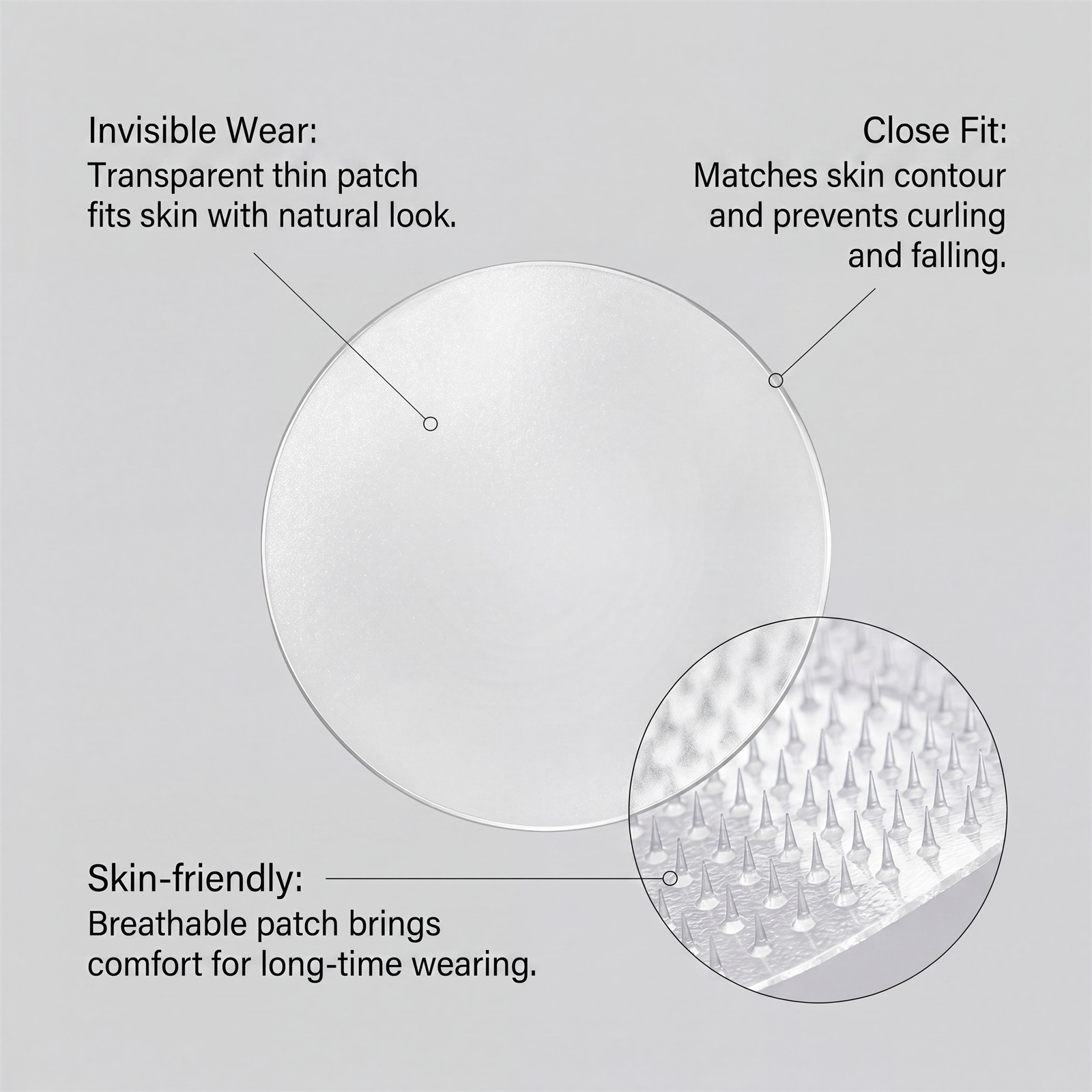 Acne Clear Patch Ultra Thin Invisible Breathable Natural Mild Cleansing Smoothing Facial Skin