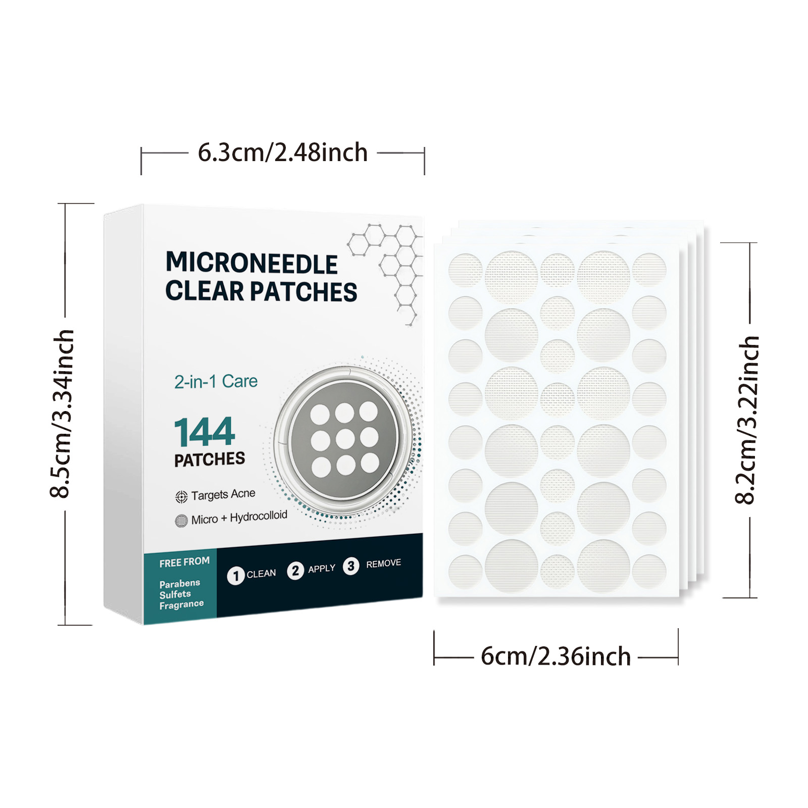 Acne Clear Patch Ultra Thin Invisible Breathable Natural Mild Cleansing Smoothing Facial Skin