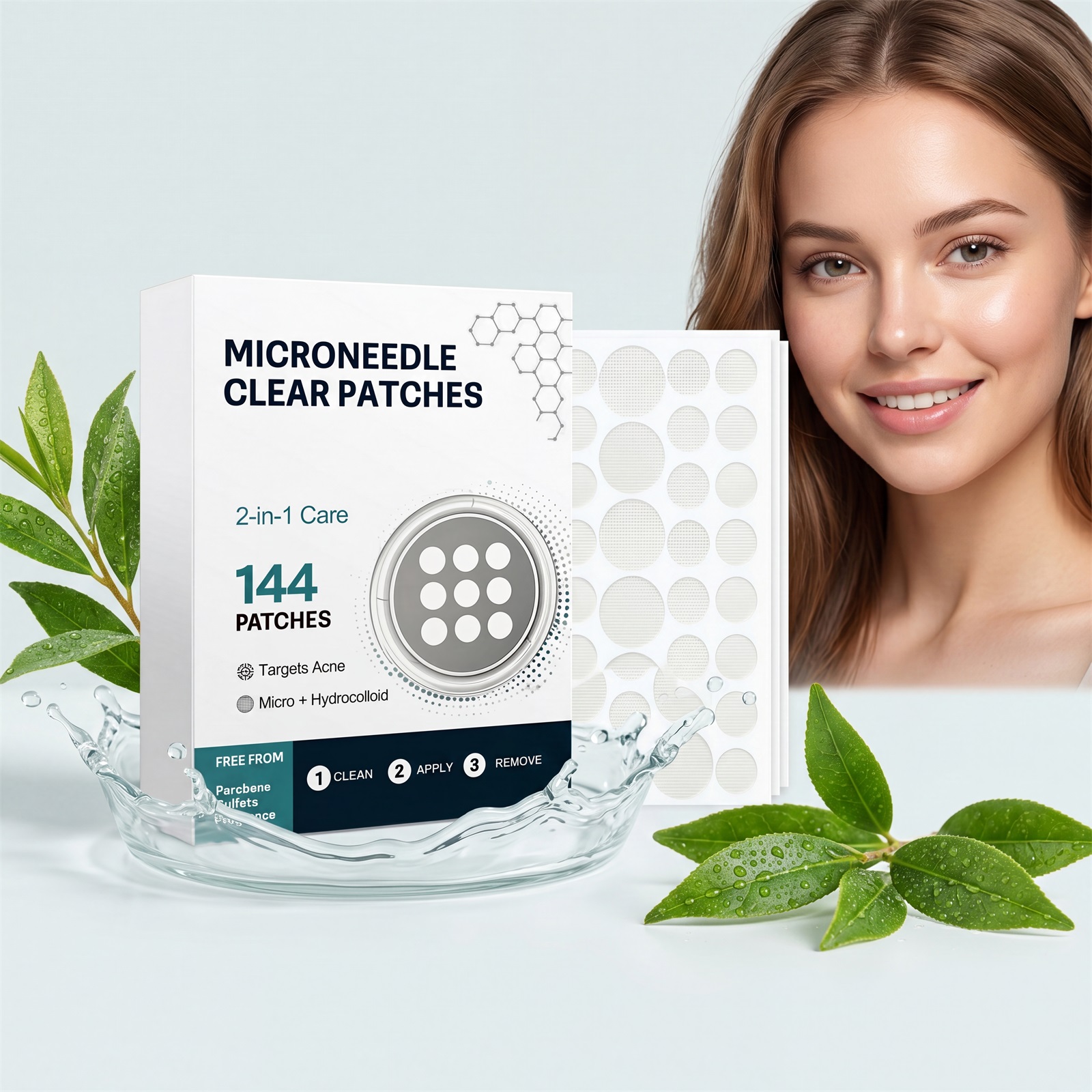 Acne Clear Patch Ultra Thin Invisible Breathable Natural Mild Cleansing Smoothing Facial Skin