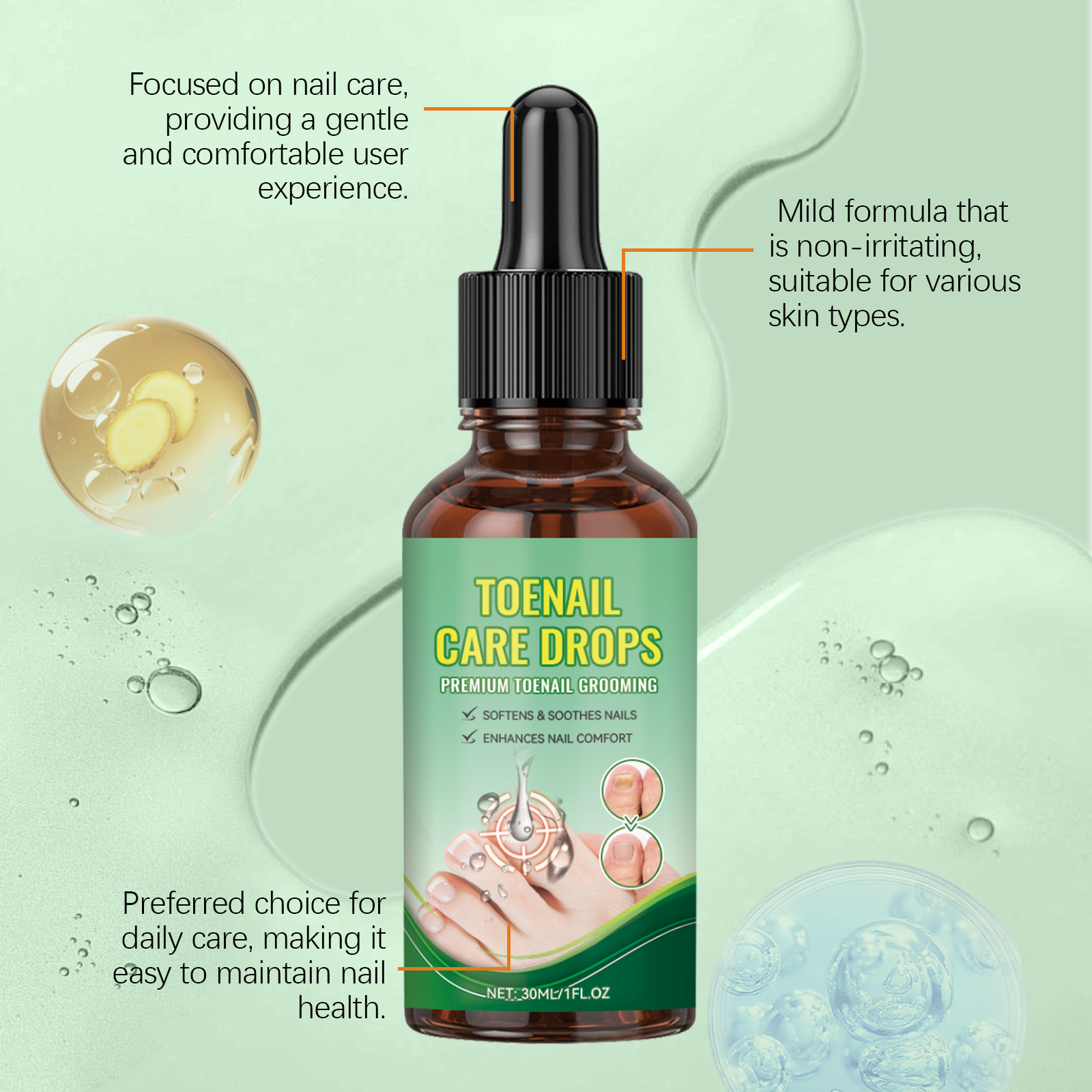 Soft Nail Perimeter Care Liquid Gentle Nail Surface Cleansing Hand Foot Daily Nursing Fingertip Comfort Glossy
