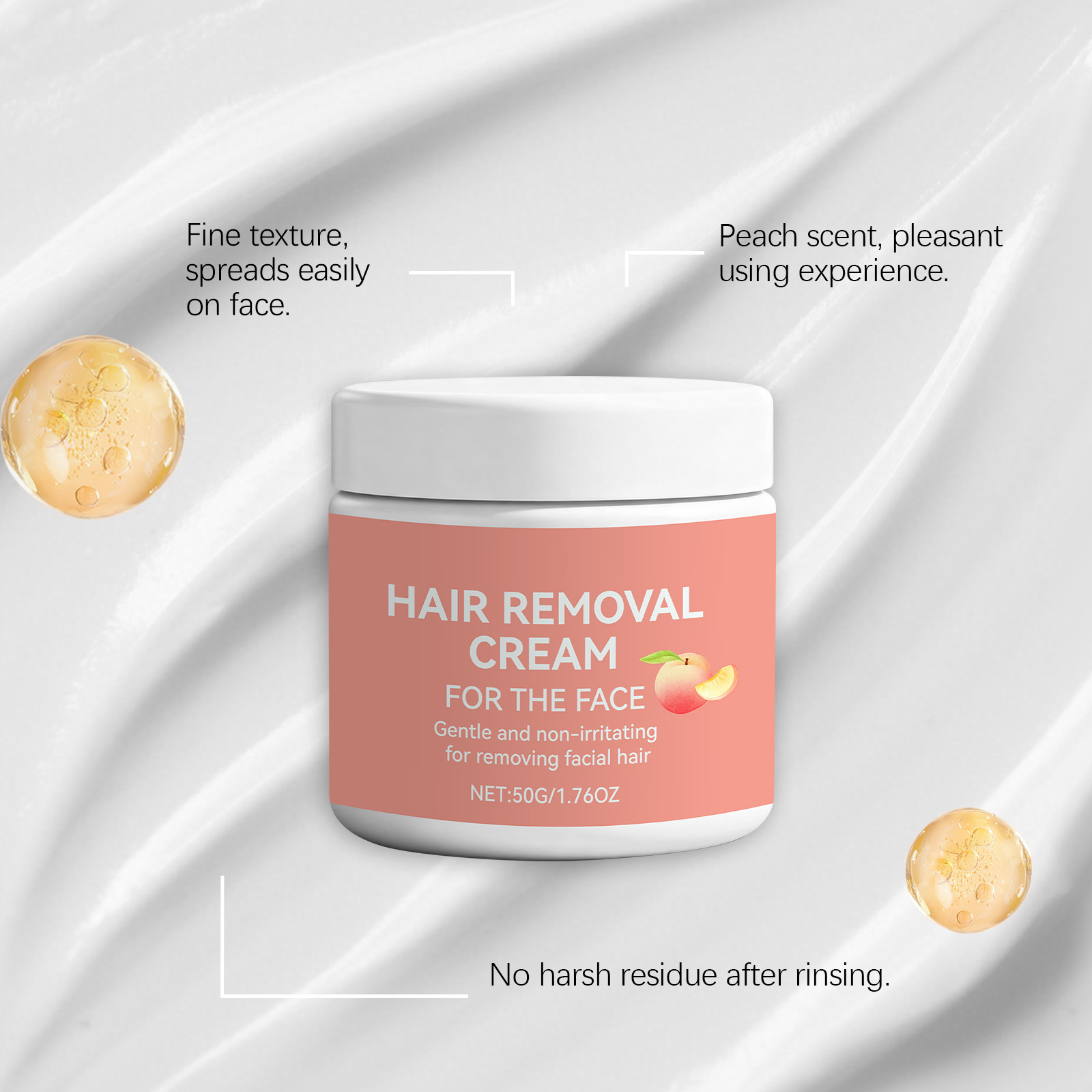 Facial Depilatory Cream Moist Nourishing Mild Delicate Moisturizing Facial Skin Daily Cleaning Depilatory Ointment