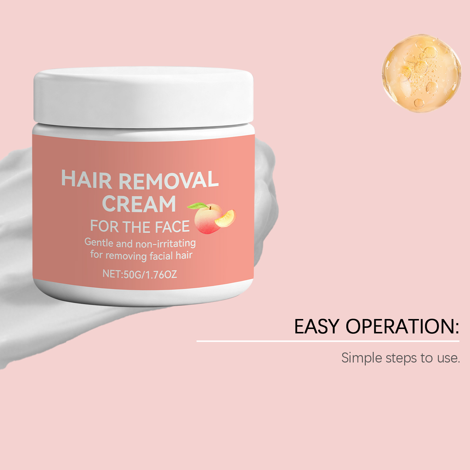 Facial Depilatory Cream Moist Nourishing Mild Delicate Moisturizing Facial Skin Daily Cleaning Depilatory Ointment