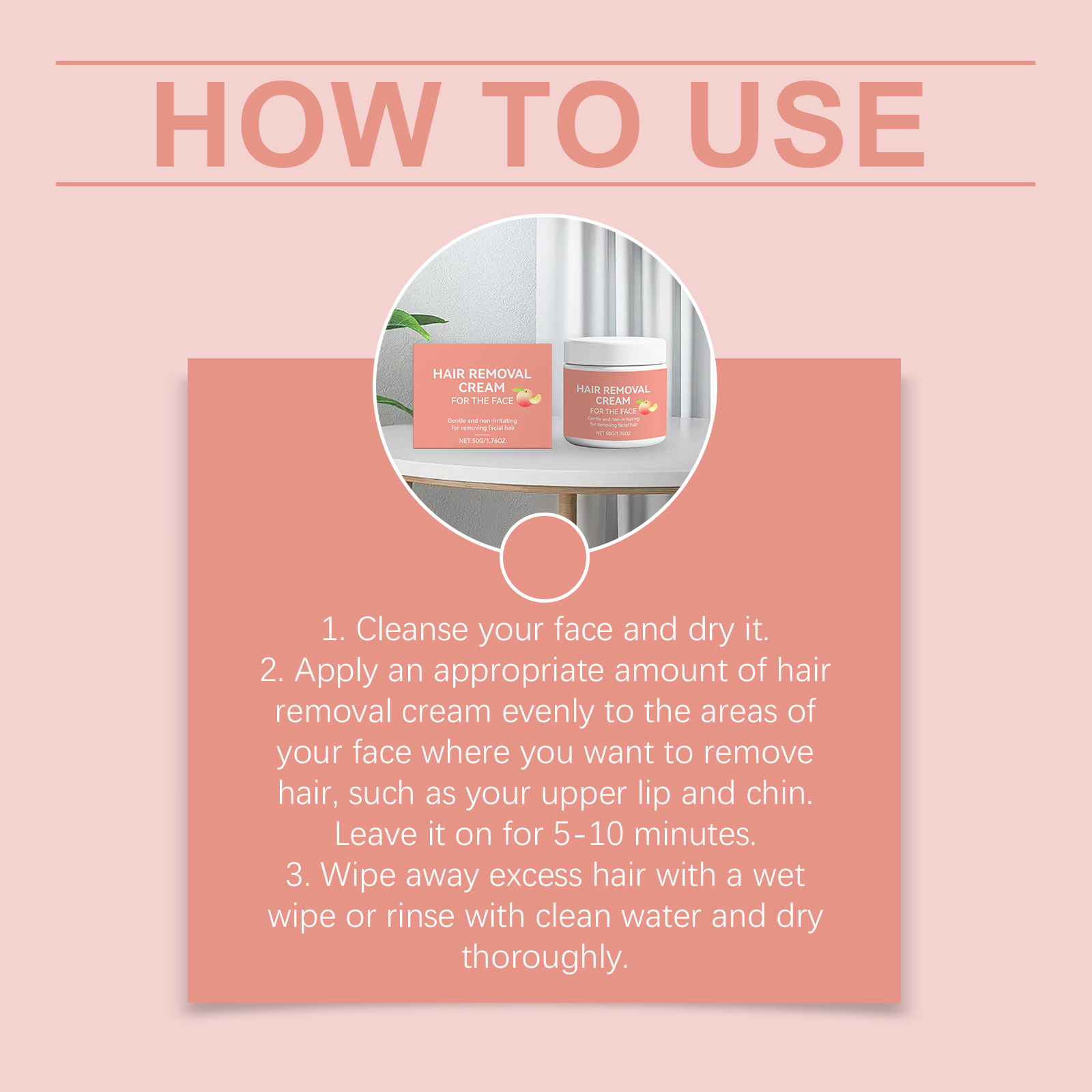 Facial Depilatory Cream Moist Nourishing Mild Delicate Moisturizing Facial Skin Daily Cleaning Depilatory Ointment