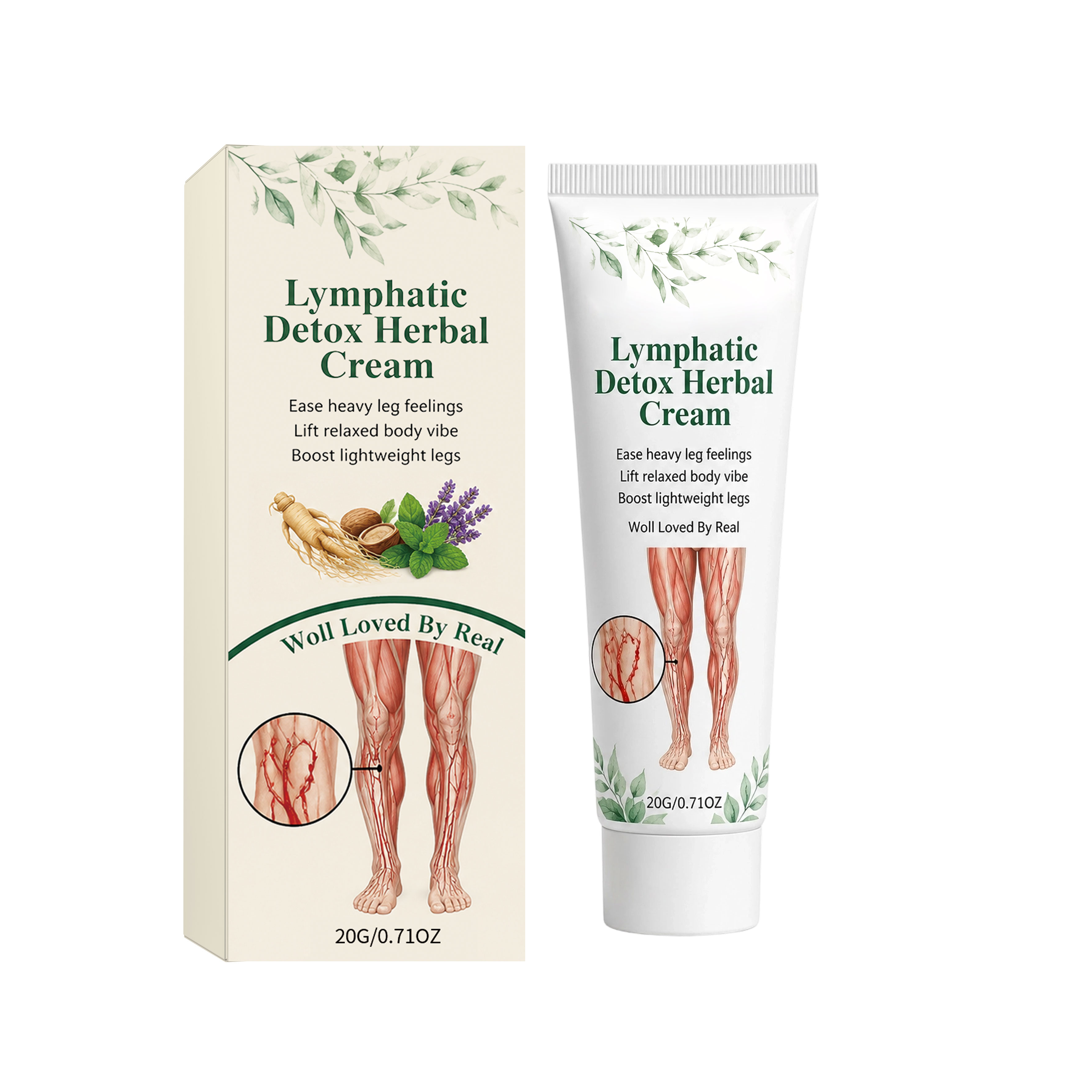 Leg Lightening Care Cream Mild Ingredients Protect Leg Skin Daily Long-Standing Comfort Massage Care Cream