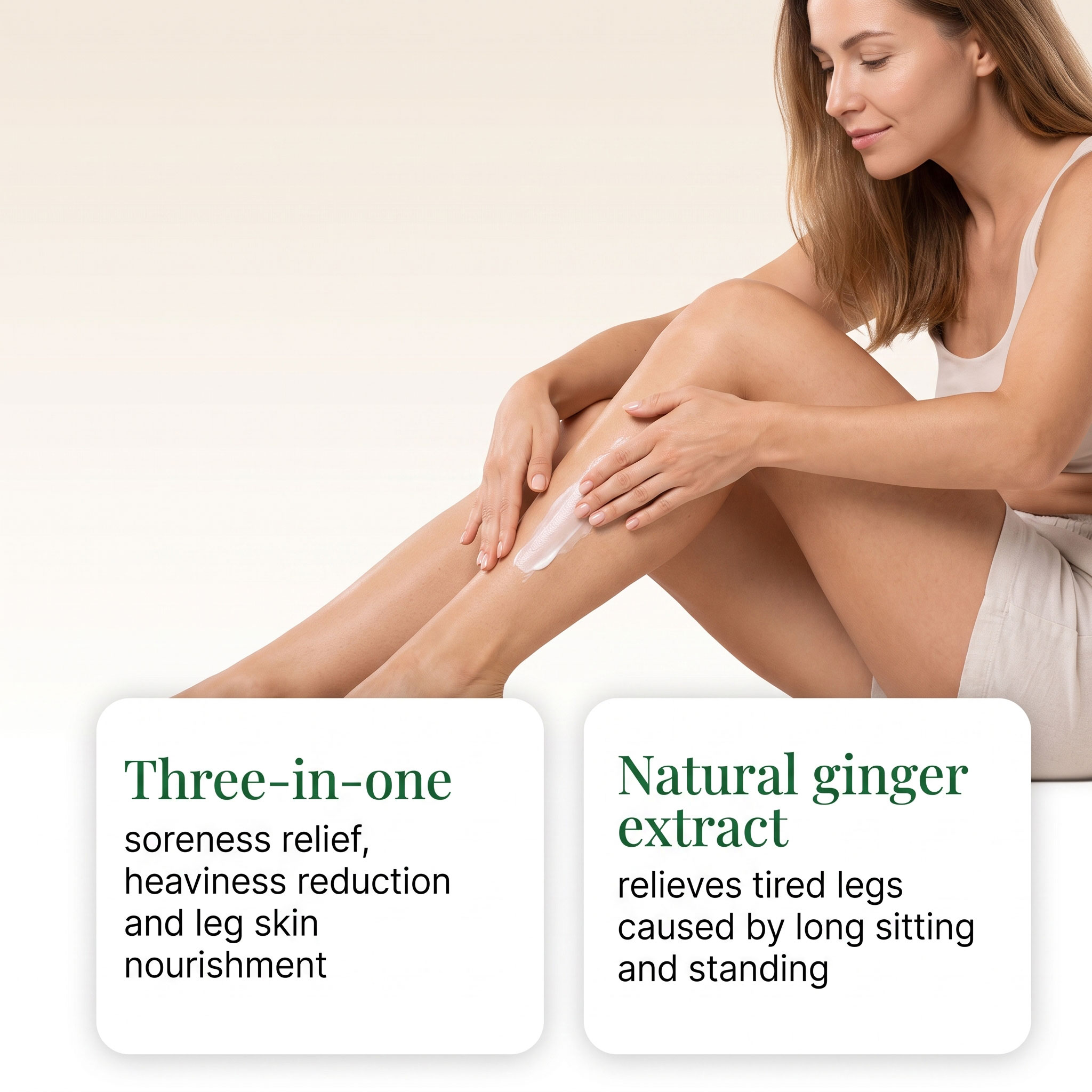 Leg Lightening Care Cream Mild Ingredients Protect Leg Skin Daily Long-Standing Comfort Massage Care Cream