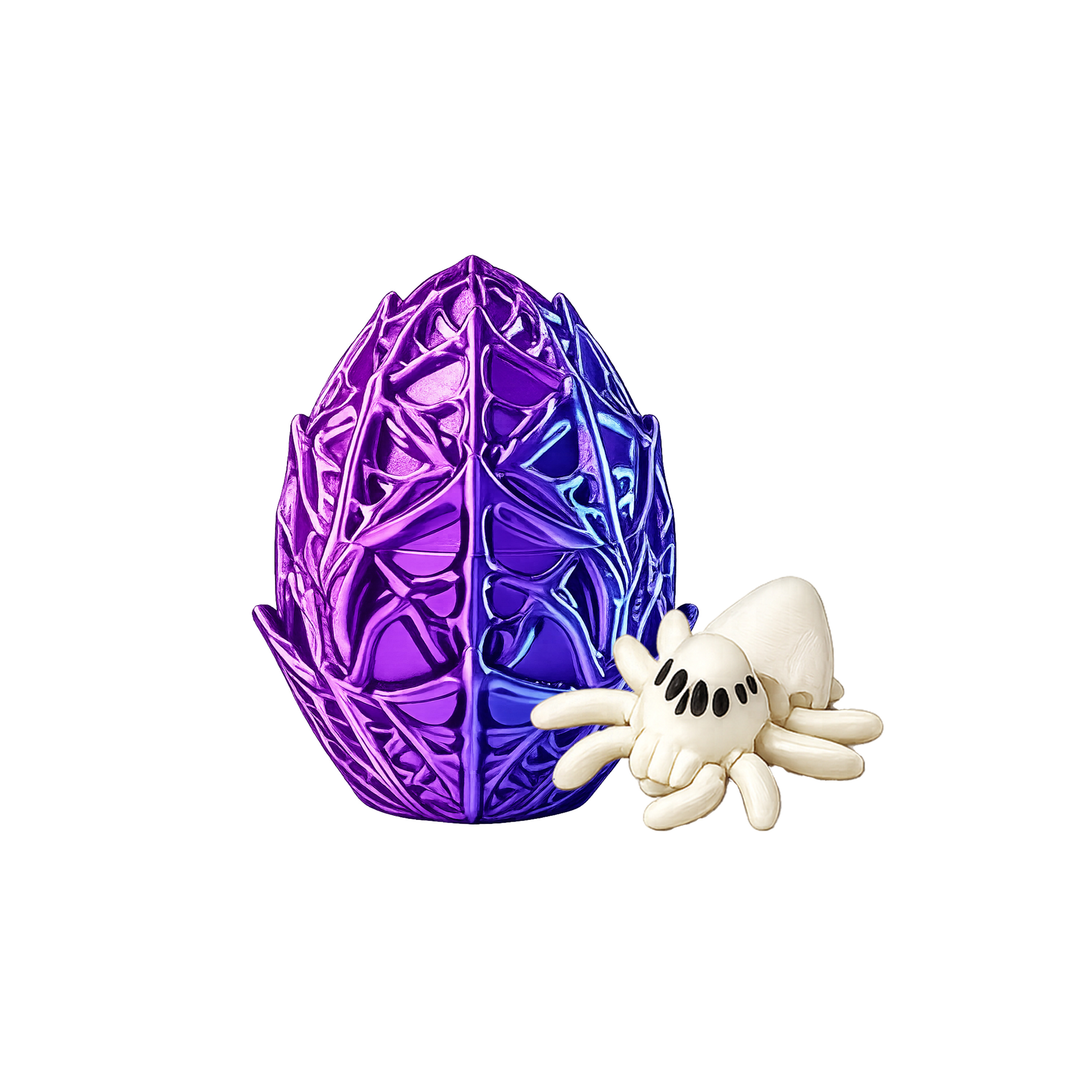 (Cyan) Halloween Spider Egg Toy Multiple Optional Colors Interesting Realistic Decorative Ornament For Scene