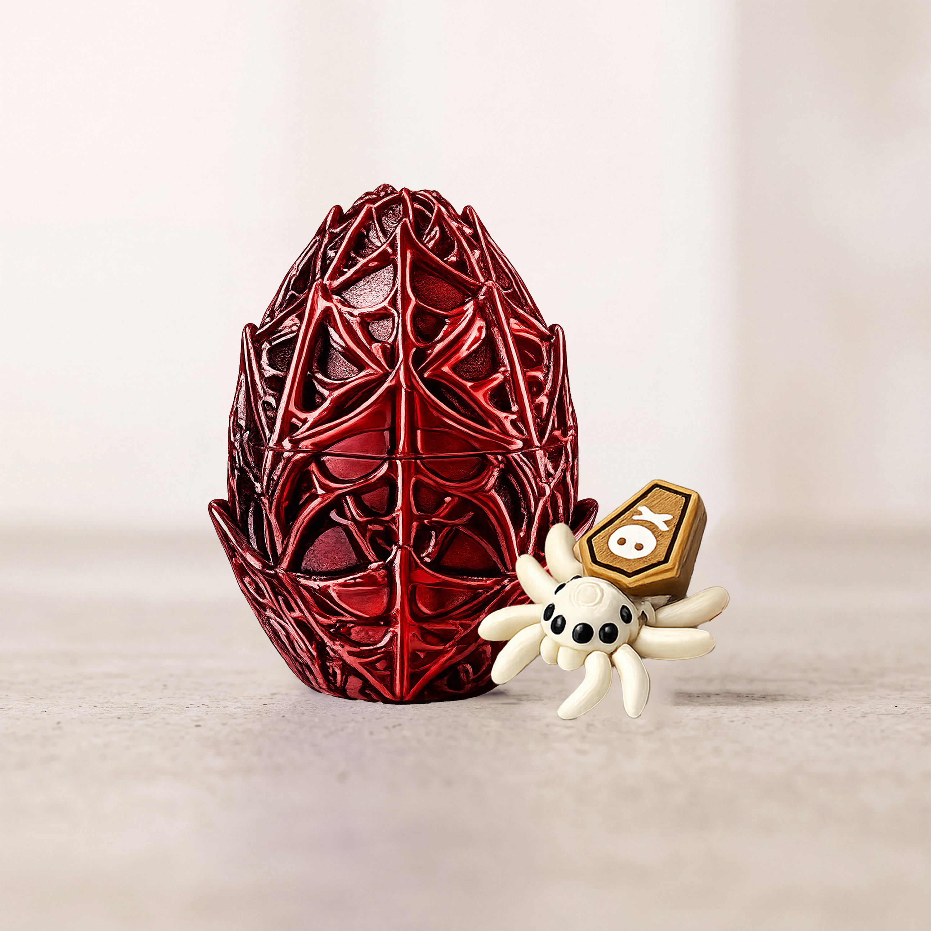 (Cyan) Halloween Spider Egg Toy Multiple Optional Colors Interesting Realistic Decorative Ornament For Scene