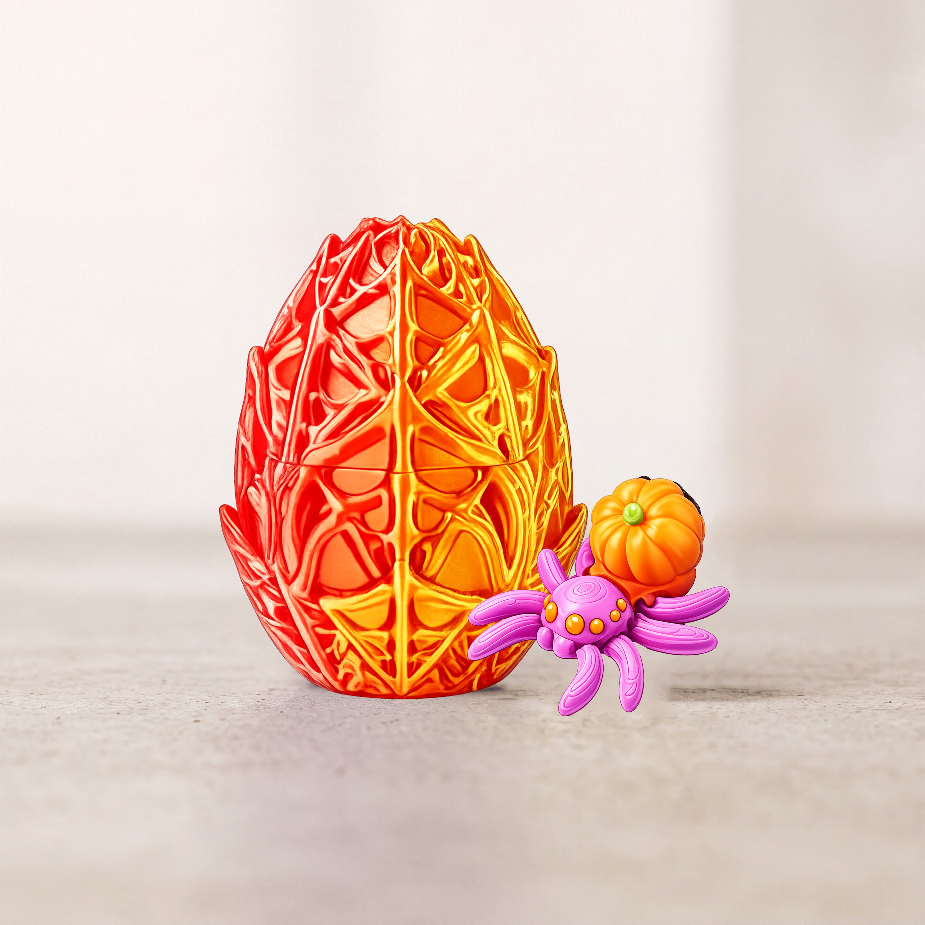 (Cyan) Halloween Spider Egg Toy Multiple Optional Colors Interesting Realistic Decorative Ornament For Scene