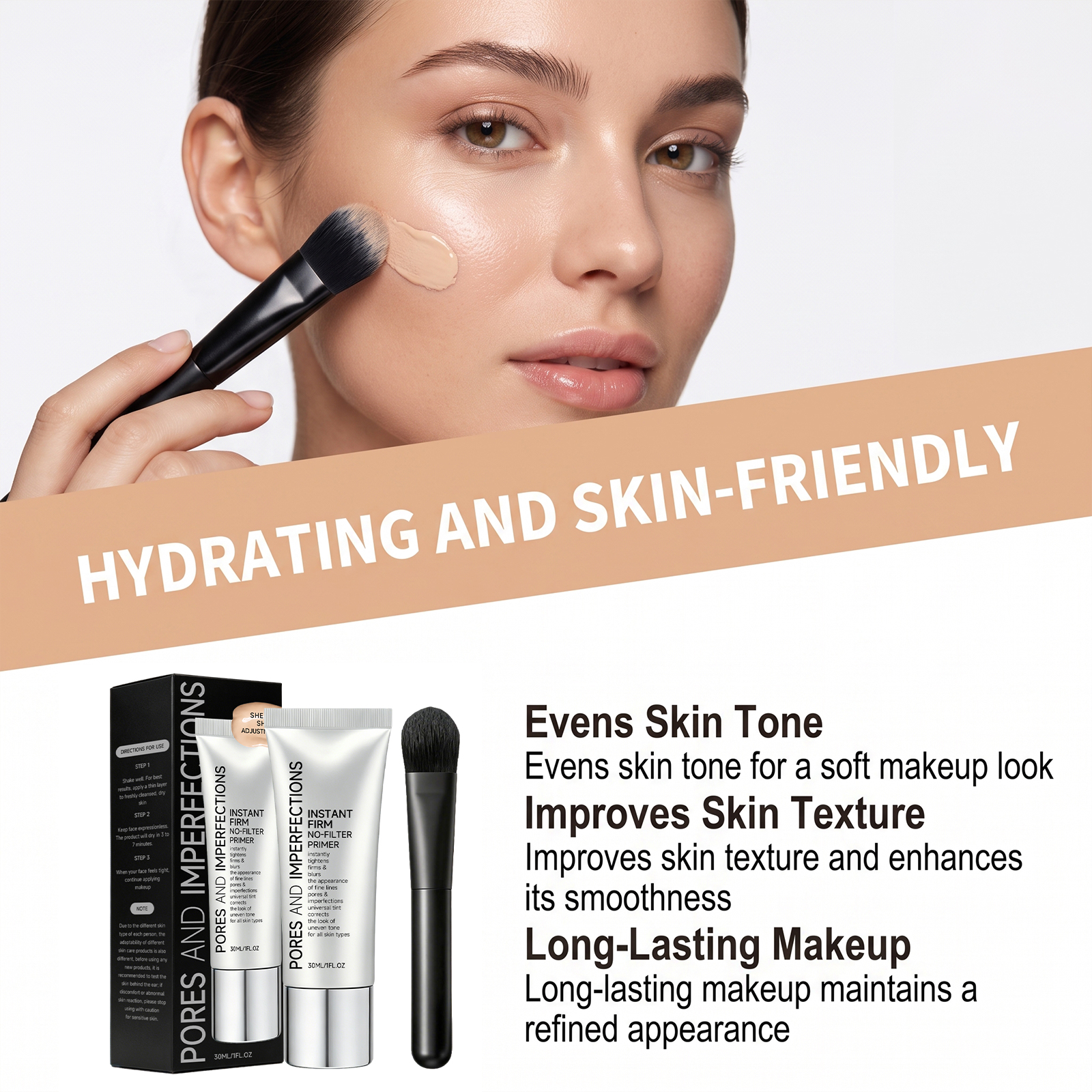 Moisturizing Concealing Primer Hydrating Longlasting Delicate Natural Skinfriendly Daily Facial Blemish Modification Cosmetic