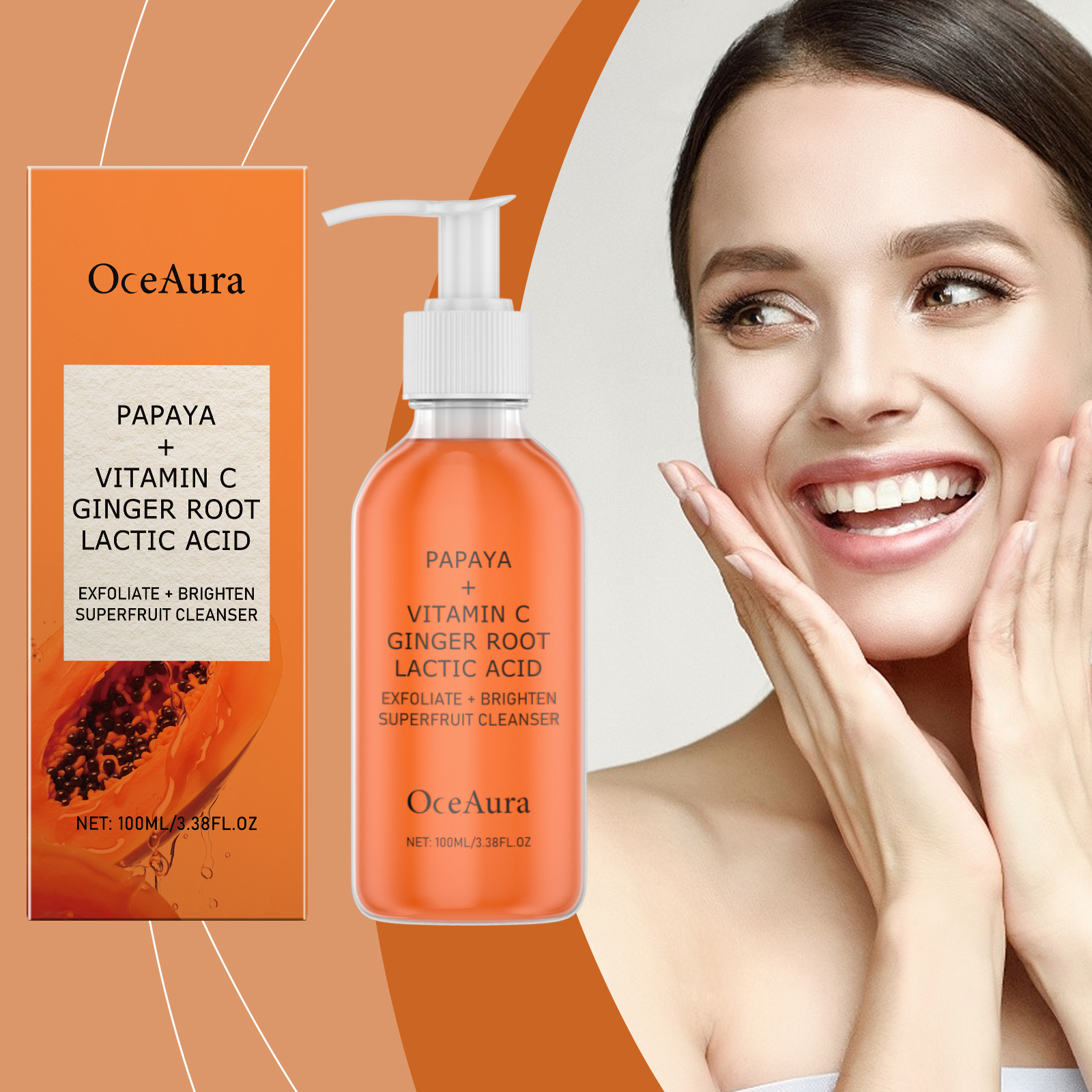 Mild Exfoliating Facial Cleanser Gently Clean Skin Refreshing Non Tight Moisturizing Hydrating Facial Wash