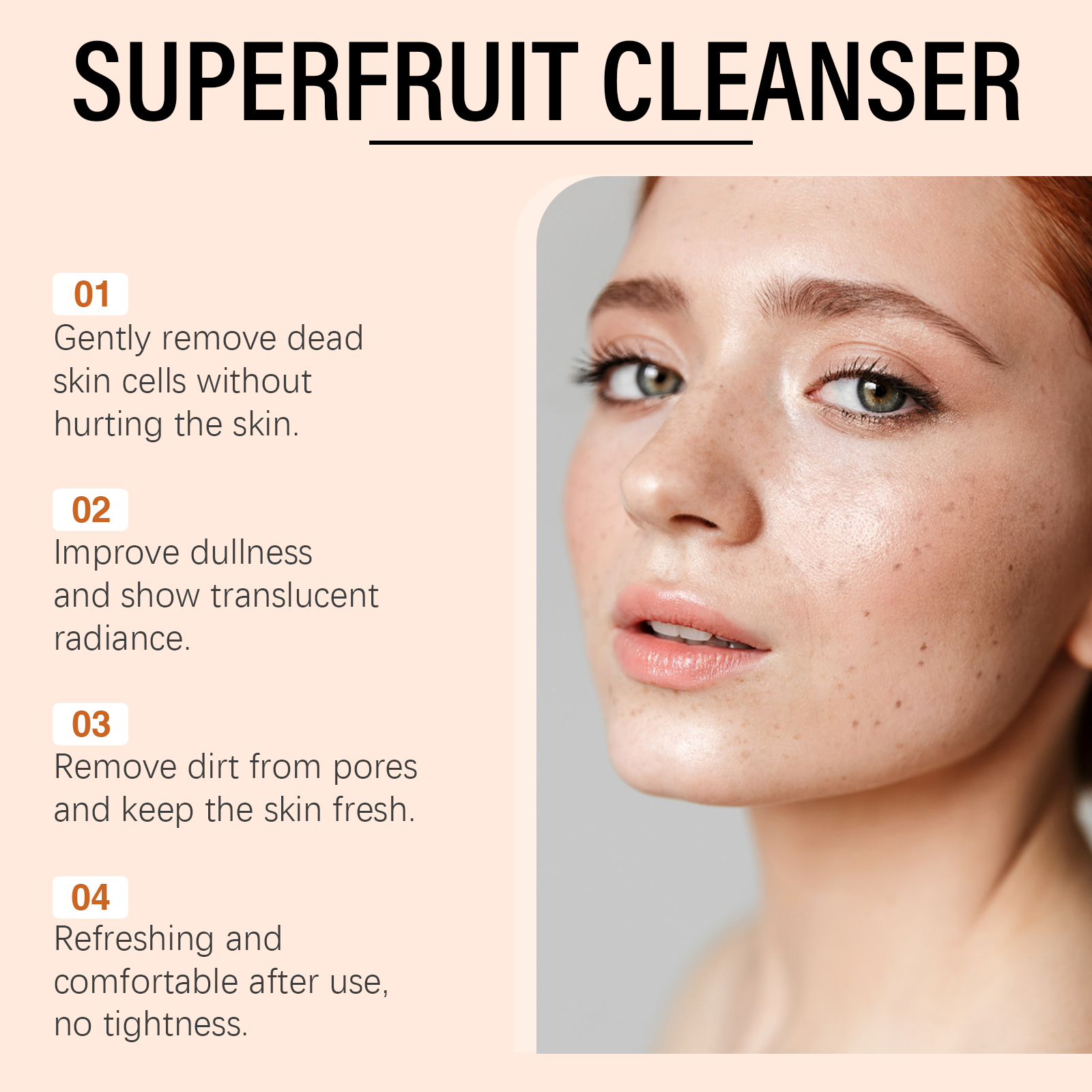 Mild Exfoliating Facial Cleanser Gently Clean Skin Refreshing Non Tight Moisturizing Hydrating Facial Wash