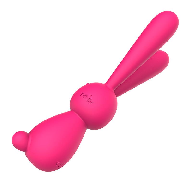 Rabbit Vibrator for Women Masturbation Massage Wand Sex Toy G-Spot Clitoral Stimulator Fully Silicone Coated Masturbator Adult Toys