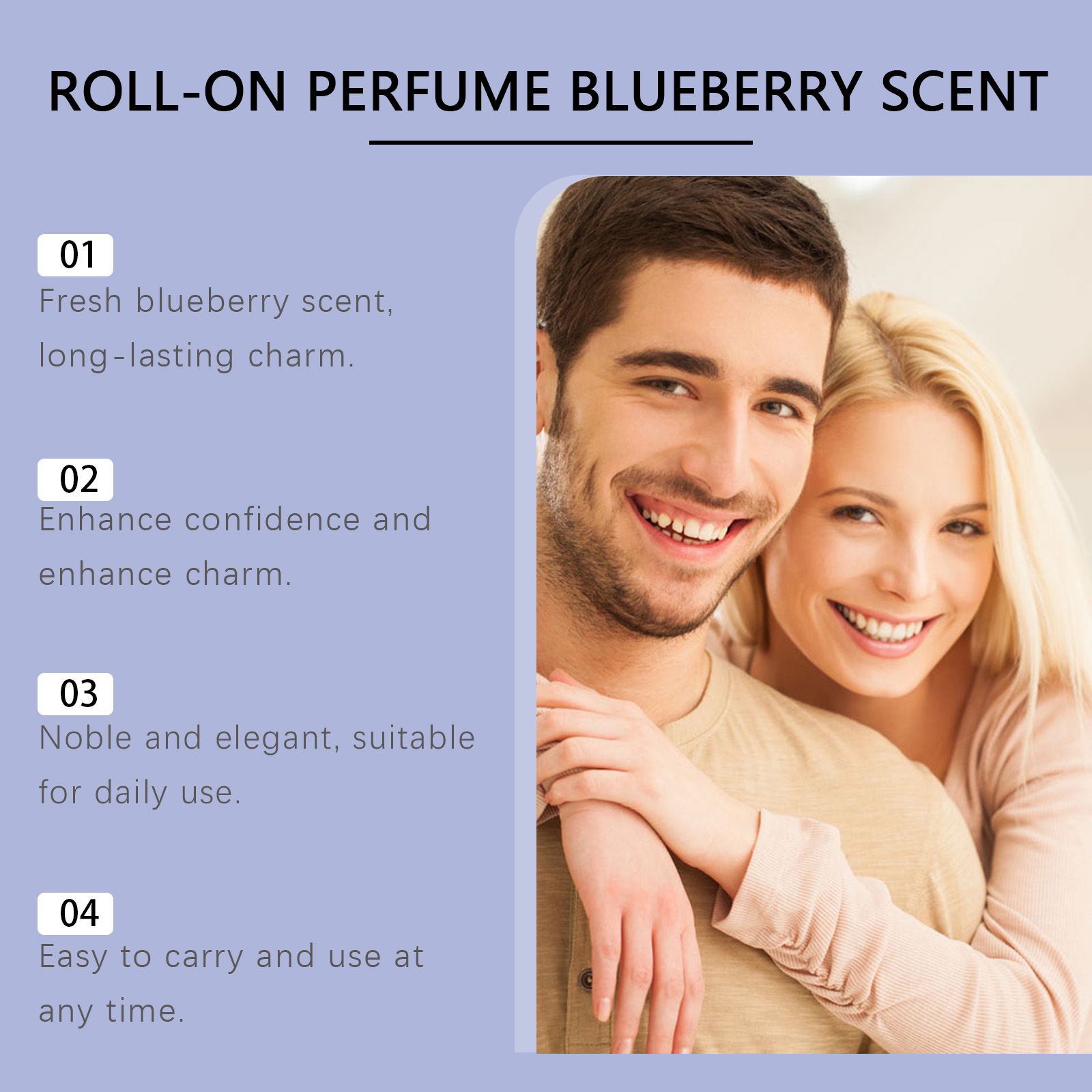 Blueberry Charm Roll On Perfume Fresh Long Lasting Portable For Daily Wear