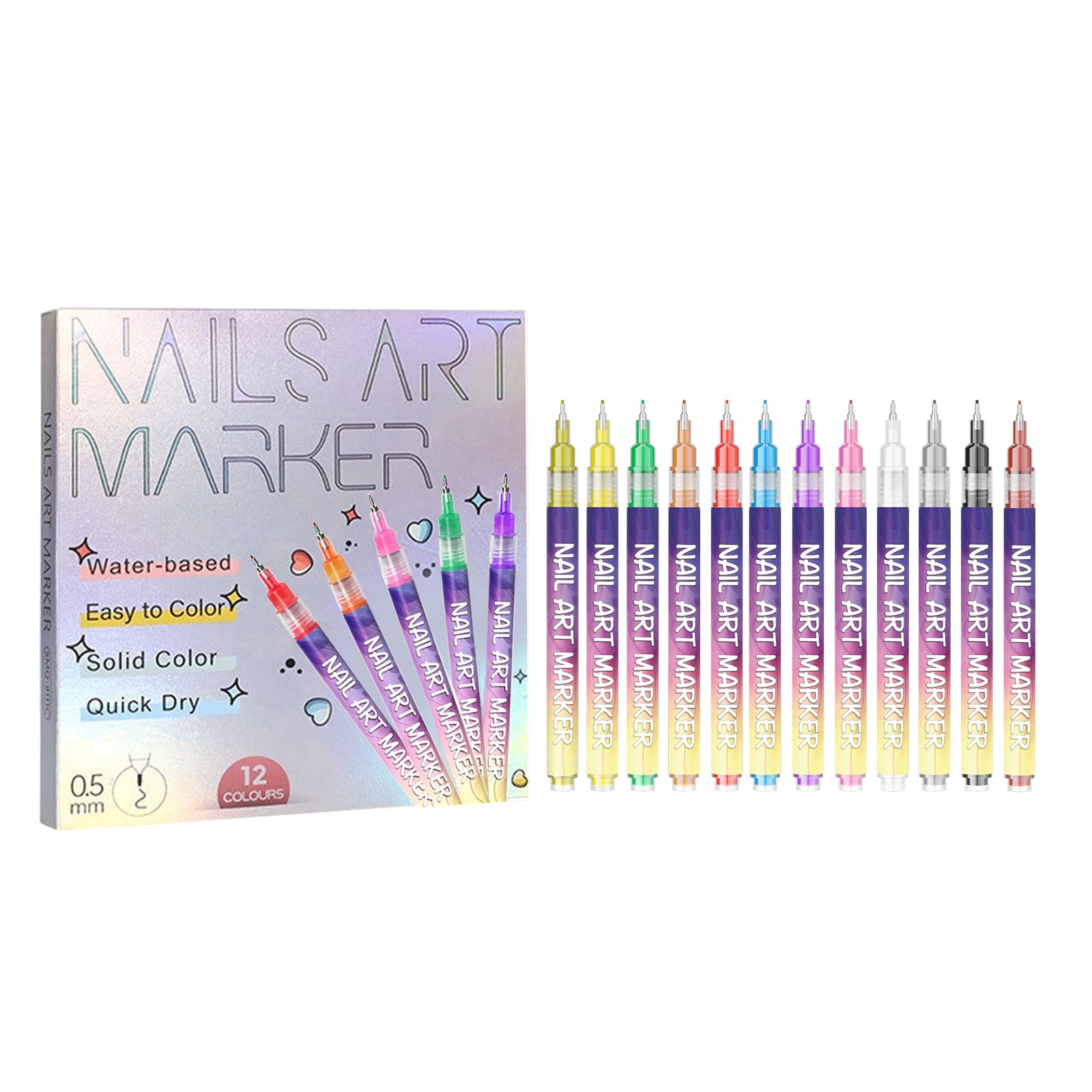 DIY Nail Art Painting Pen Multi Color For Nail Design And Daily Manicure Craft