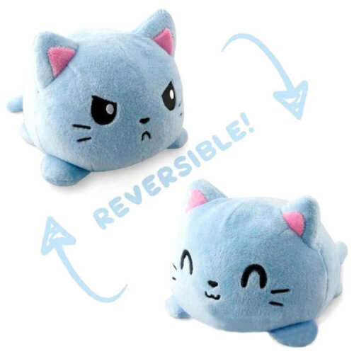 (Cat C) Lovely Cute Double-Sided Flip Reversible Unicorn Cat Plush Toy Animals Doll Gift