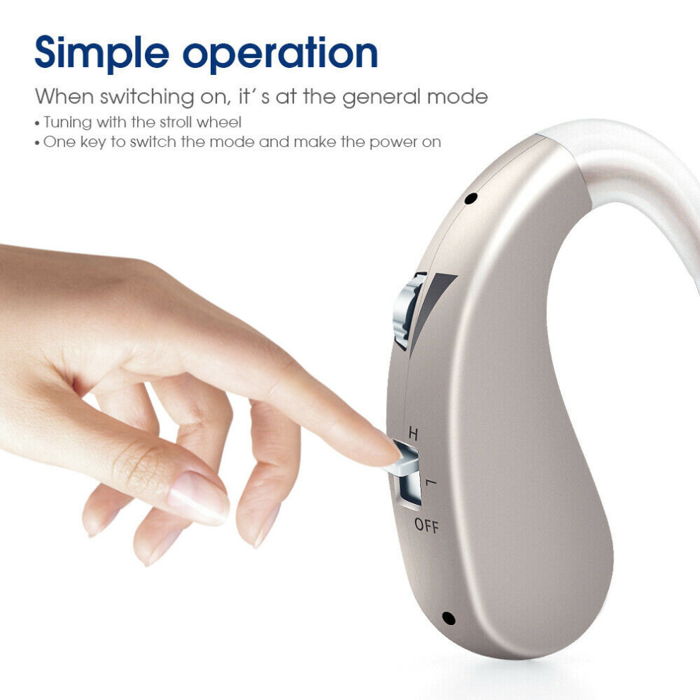 Rechargeable Digital BTE Hearing Aid Adjustable Voice Amplifier