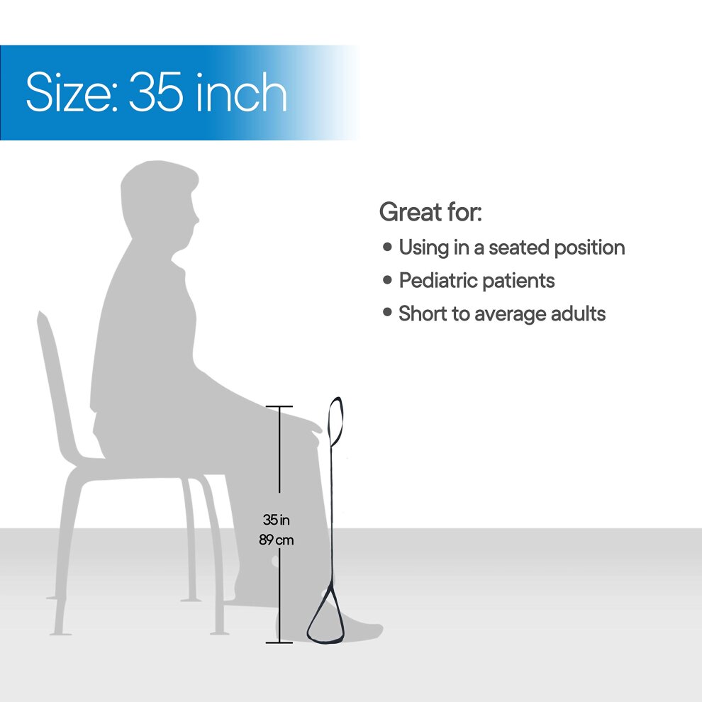 35 Inch Long Leg Lifter - Durable & Rigid Hand Strap - Ideal Mobility Tool for Wheelchair, Hip & Knee Replacement Surgery