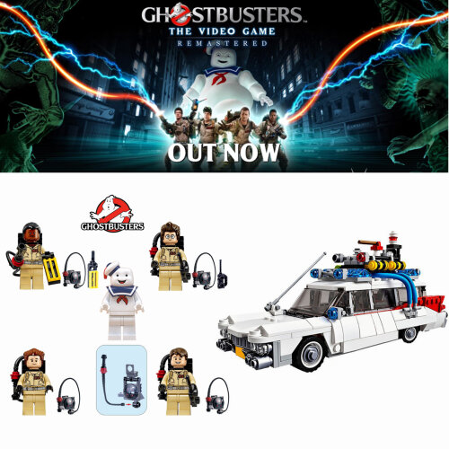 (5 * Figure + 1 *  Police Car) Ghostbusters Building Block Minifigures Toys Best Action