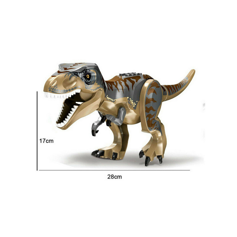 Jurassic Dinosaurs Minifigures Dinosaur Figure Big Size Indominus T Rex Blocks Building Block Toys 2Pcs Educational Dinosaur Toy Large Figures Set for Toddler Learning Girl and Boy