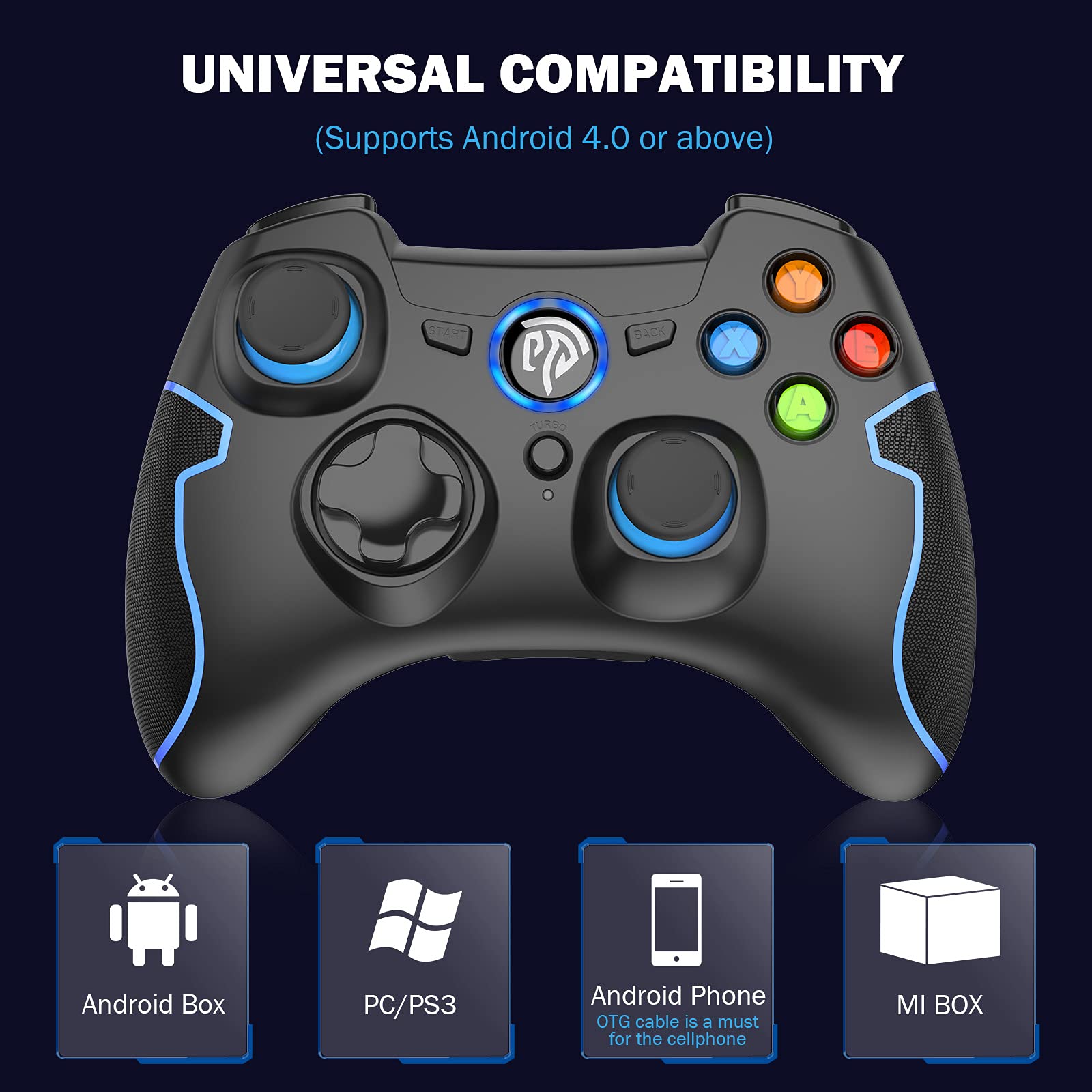 Wireless Game Controller 2.4G Wireless Game Joystick Handle Portable Gamepad for PS3 PC Windows Vista Telsa Steam Nintendo Switch Android Phone or Tablet TV or TV Box Dual Shock