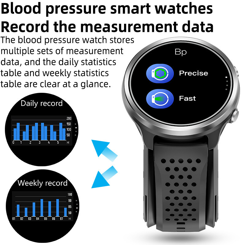 Smart Watch Airbag Air Pump True Accurate Blood Oxygen Pressure Heart Rate Health Body Temperature Smartwatch For Men Women
