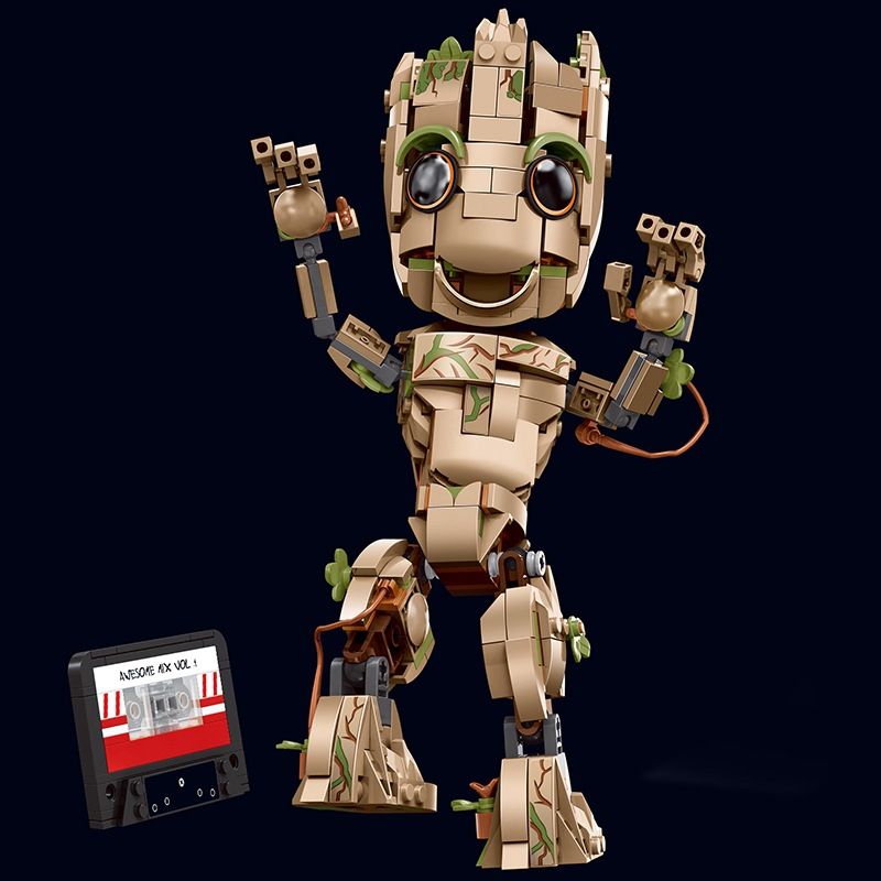 I Am Groots Compatible 76217 Building Kit Toys For Boys Bricks Tree Baby Groots Model Play Display Gift For Kids Constructor Toy No Box