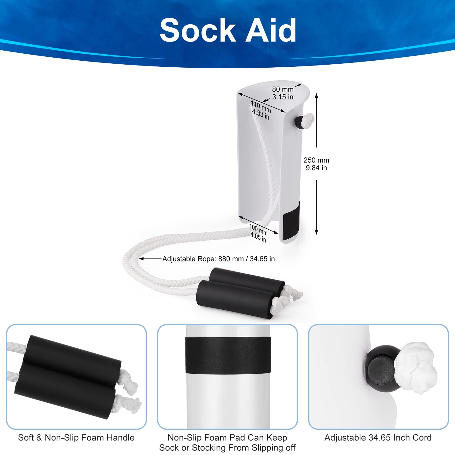 Sock Aid Kit  Sock Helper-Easy on|For Elderly |Senior| Pregnant|Diabetics