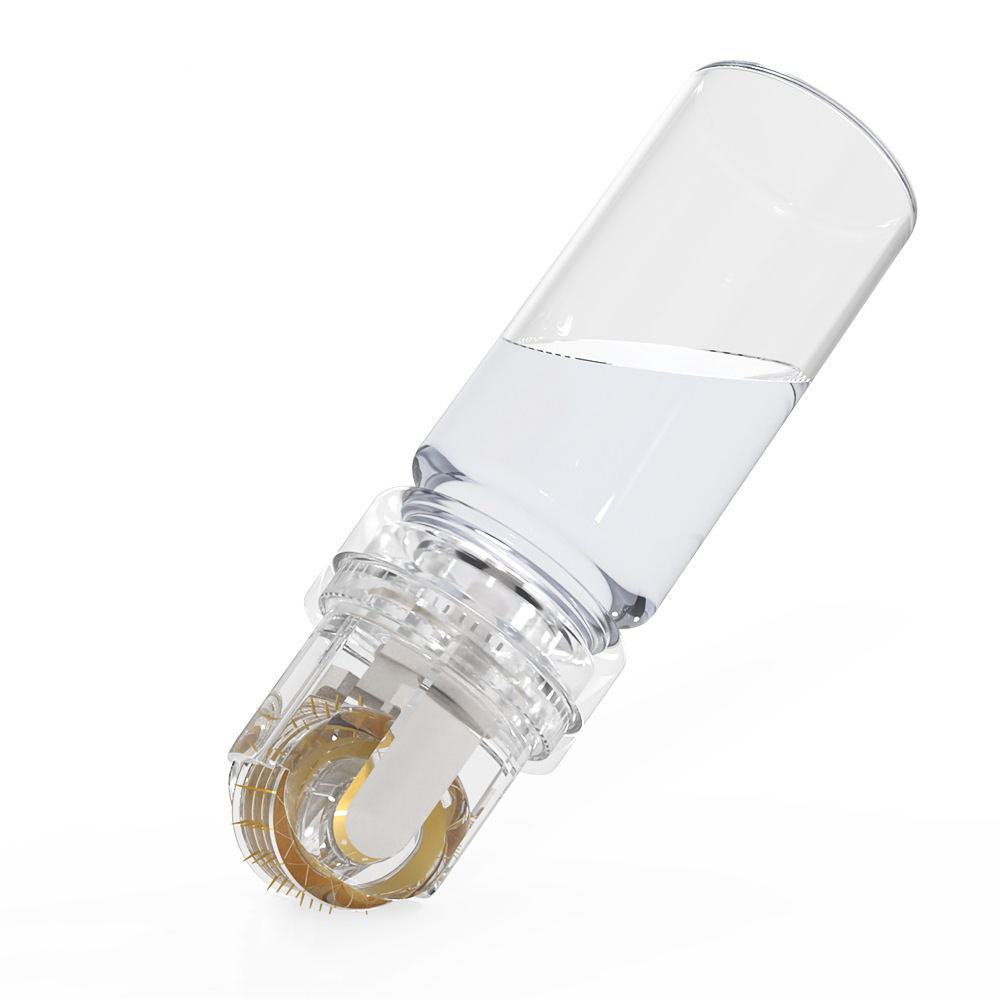 (0.25mm) Hydra Derma Roller 64 Pin Micro Titanium Microneedling Tips Derma Needles Whitening Bottle Roller Serum Injection for Skin Care Anti Aging Face Body Beard Hair Growth 10ml