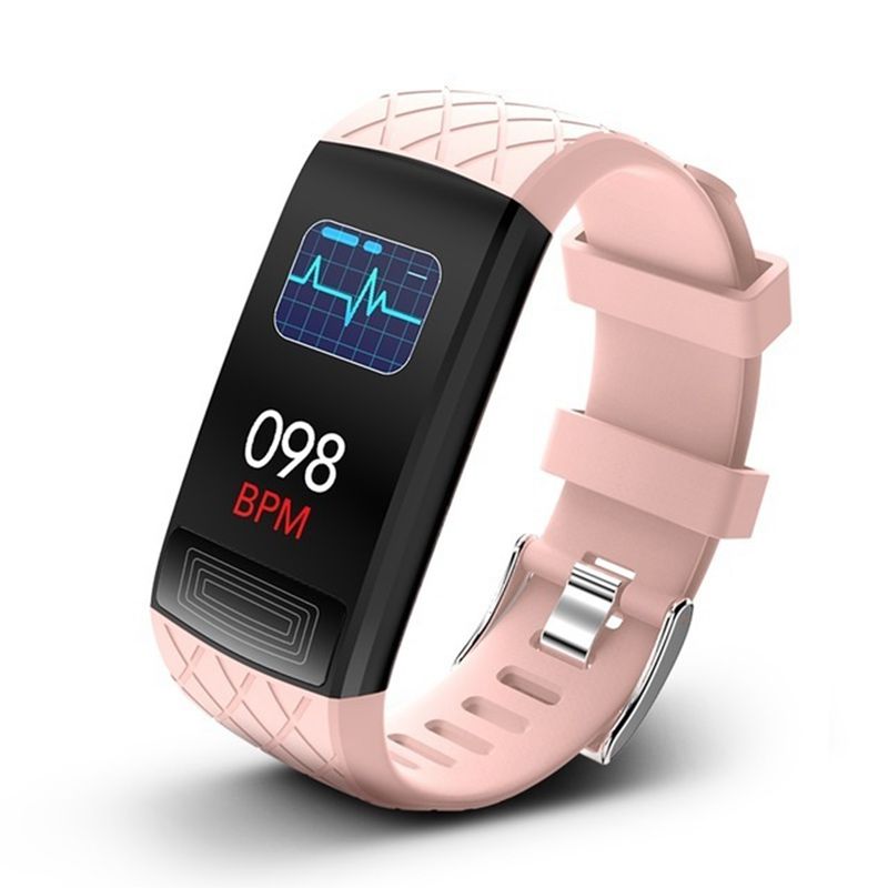 (Blue) 2023 ECG Smart Bracelet Fitness Heart Rate Blood Pressure SpO2 Monitor Smart Band Sport Wristband IP67 Smartwatch