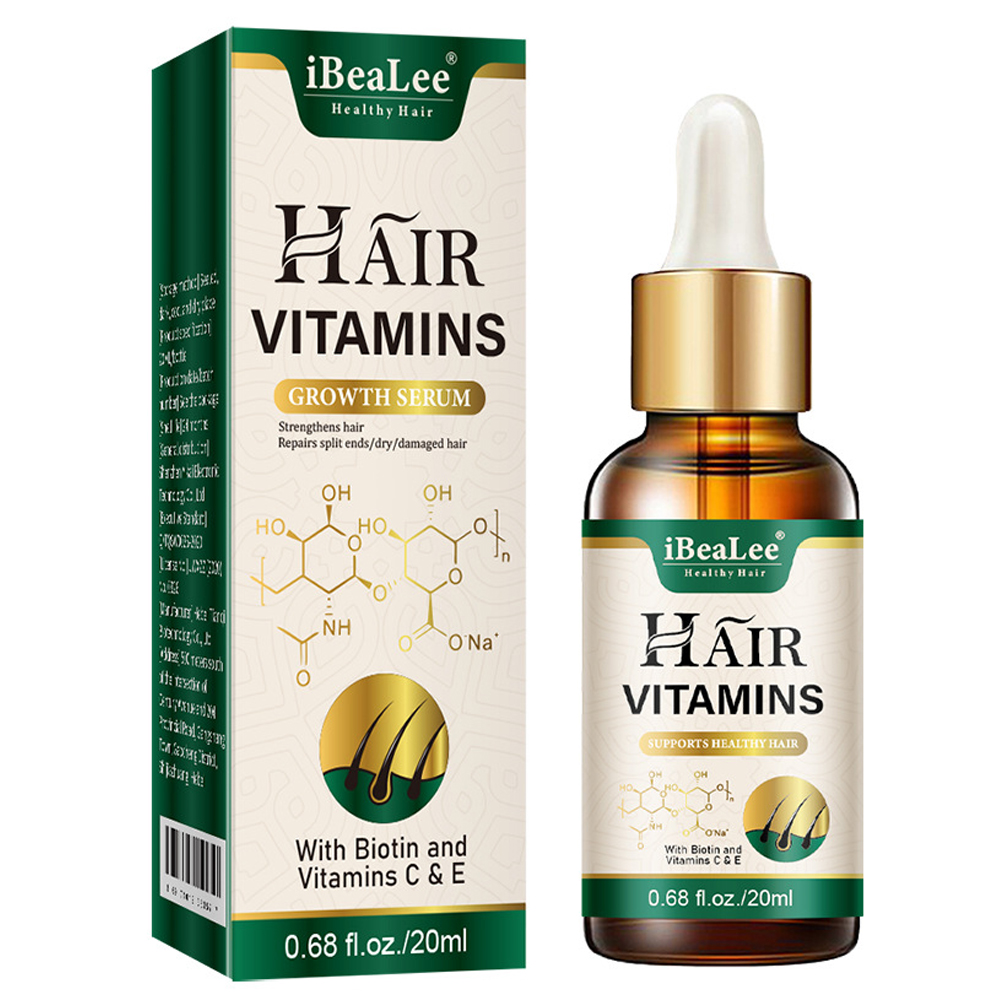 iBeaLee Hair Vitamin Hair Growth Serum Treatment Anti-Hair Loss Preventing For Thinning Hair Thickening Reawakening Beard Hair Care