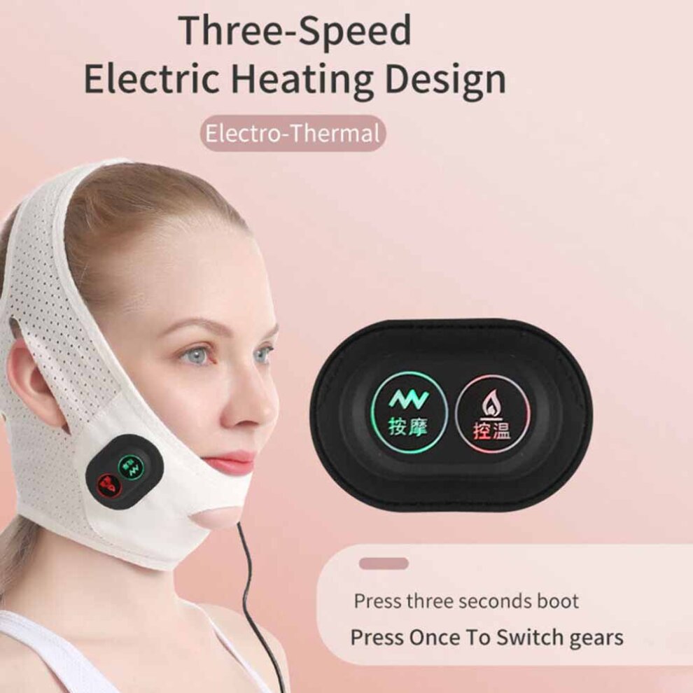 Electric Face V-Line Slim Lift Mask Chin Cheek Slimming Belt Strap Band Massager