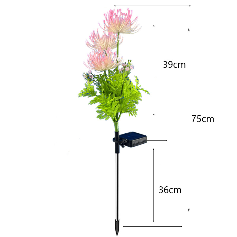 Solar Lights Garden Ornaments Outdoor Flower for Lawn Yard Garden Ornaments Outdoor Christmas Decorations