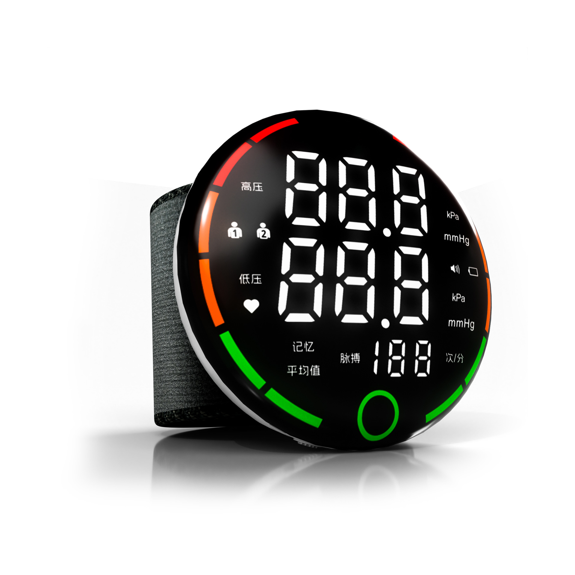 Wrist Blood Pressure Monitor Automatic Eectronic Blood Pressure Meter Tonometer Digital LCD USB Touch Screen Voice