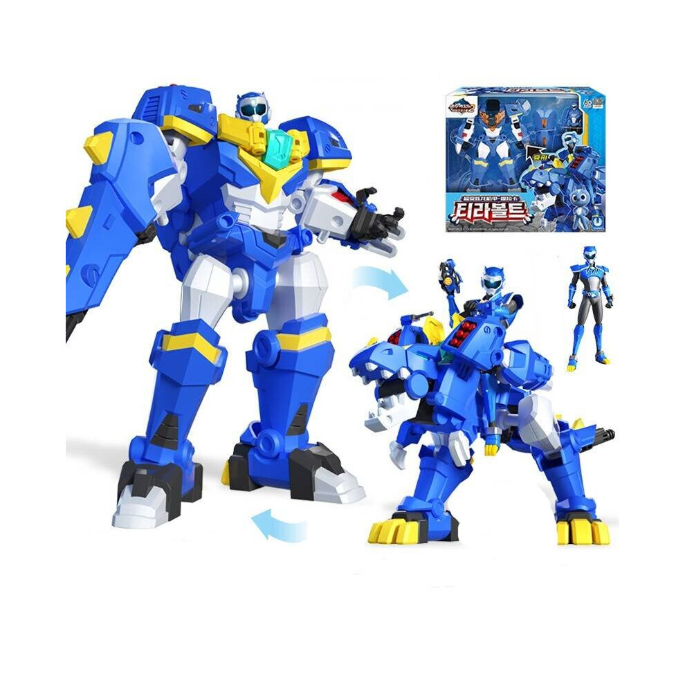 (Volt) Mini Force Toy Anime Super Dinosaur Power Machine Transformation Robot Model Set