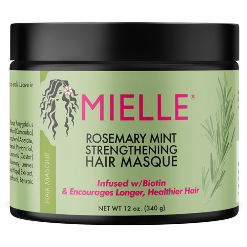 Mielle Organics Rosemary Mint Strengthening Hair Masque Infused w/Biotin 12 Ounces