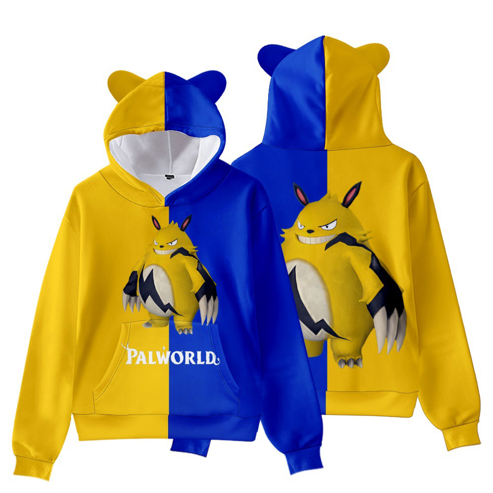 (Kids 100 cm) Palworld Lamball  Fashion Hooded Sweatshirt Boys Girls Gaming Cosplay Hoodie